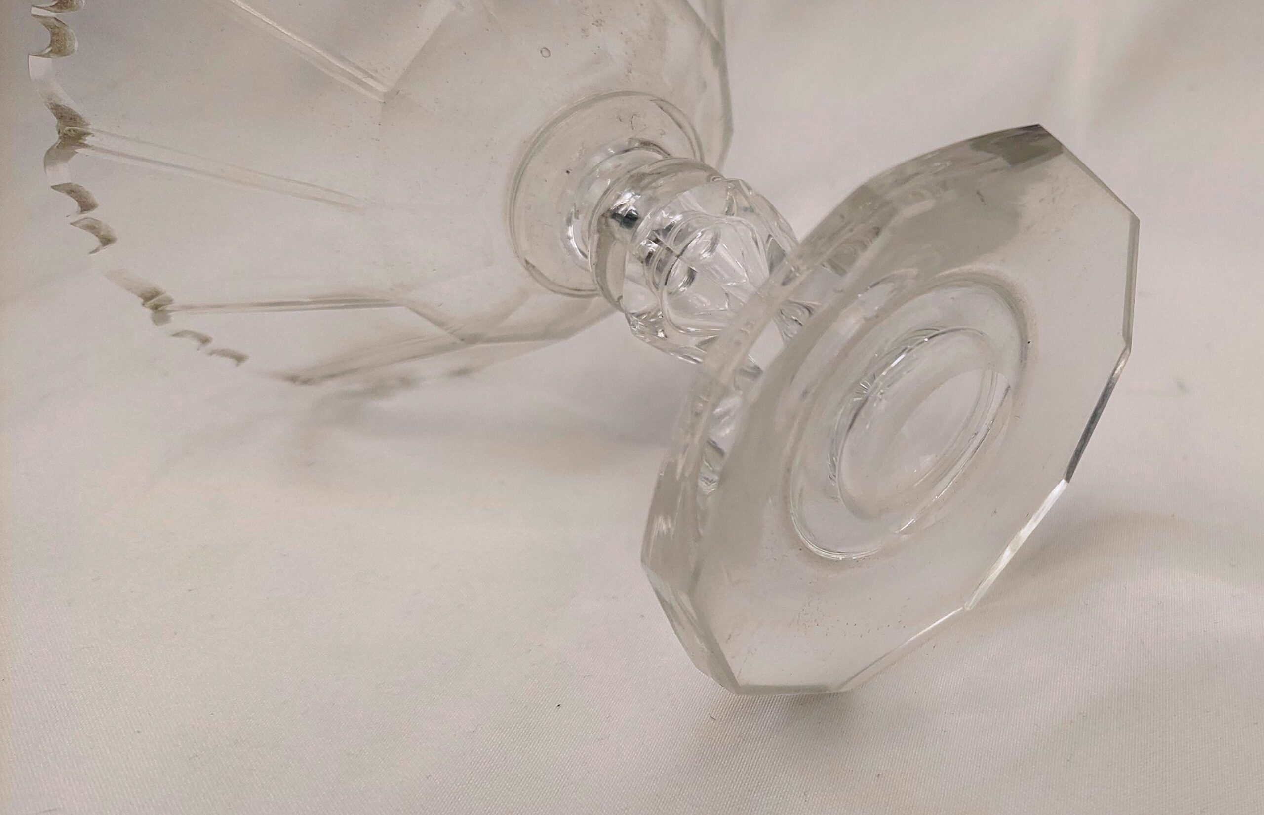 c1820 Clear Glass Dessert Dish - Image 6