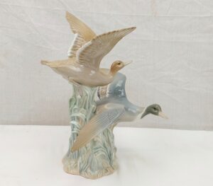 Lladro Porcelain Figural Group of Mallard Ducks in Flight