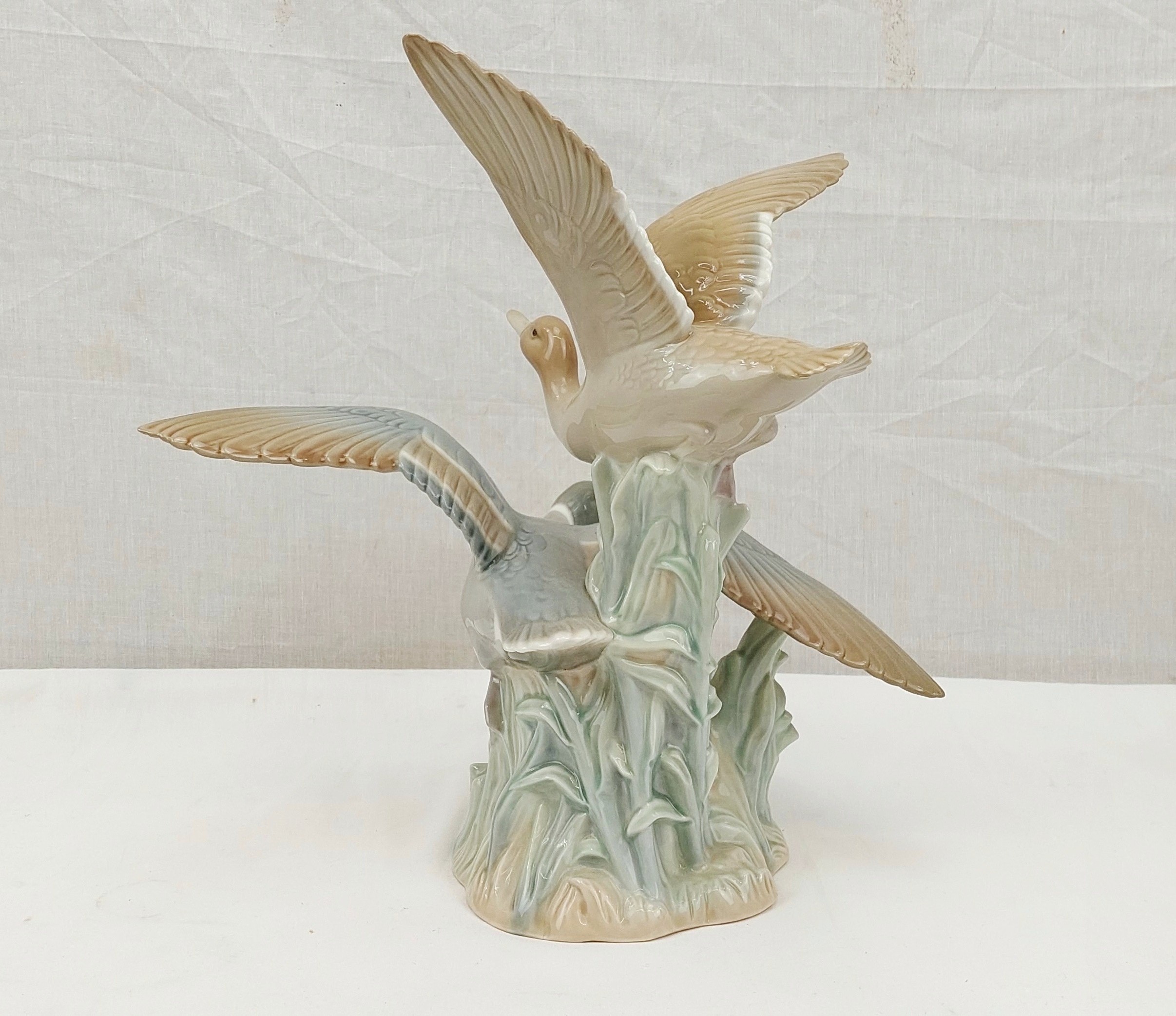 Lladro Porcelain Figural Group of Mallard Ducks in Flight - Image 3