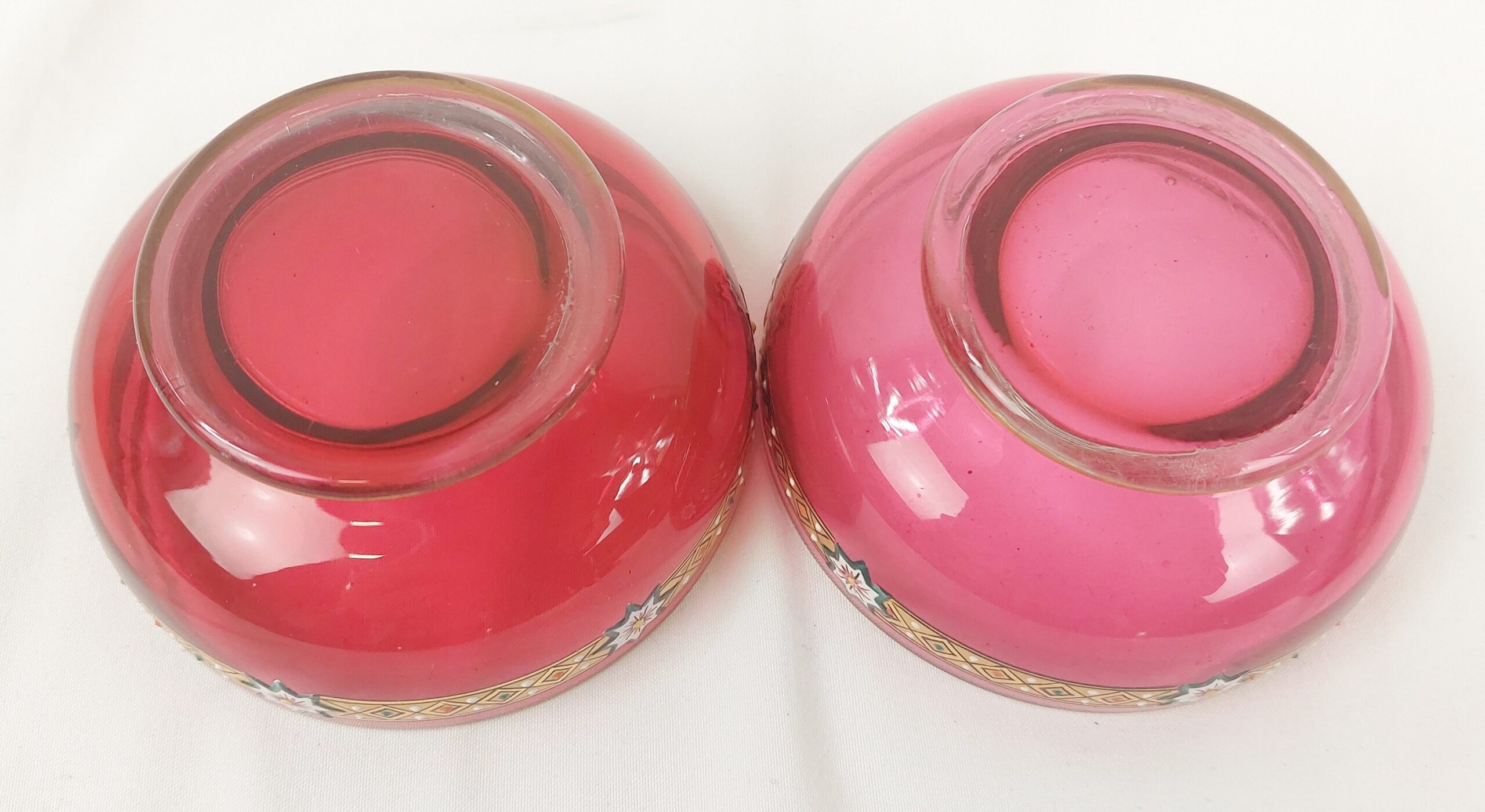 c1880 Moser Cranberry Glass Dressing Table Set - Image 5