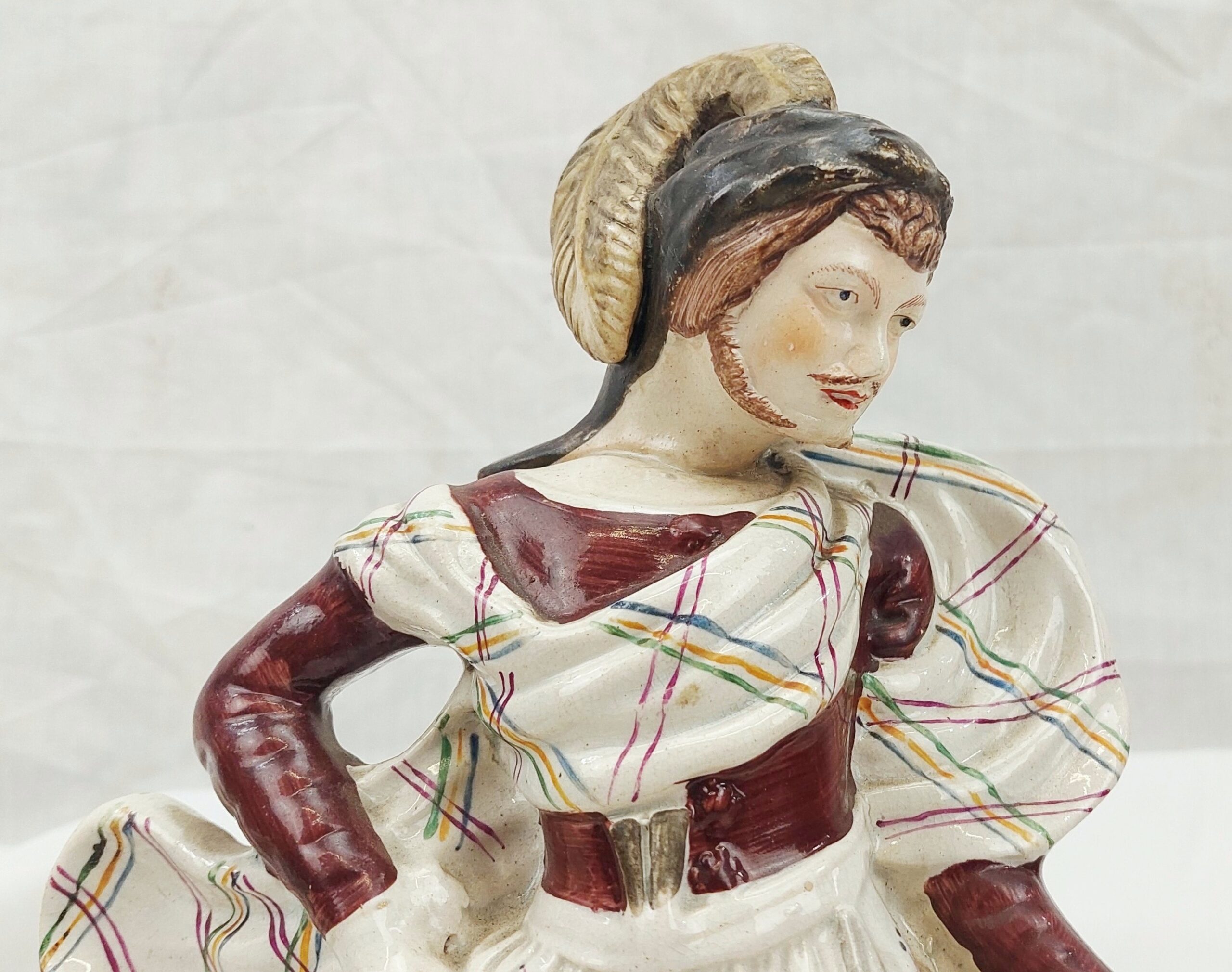 c1840 Staffordshire Figure of a Greco-Roman Hunter With Stag - Image 3
