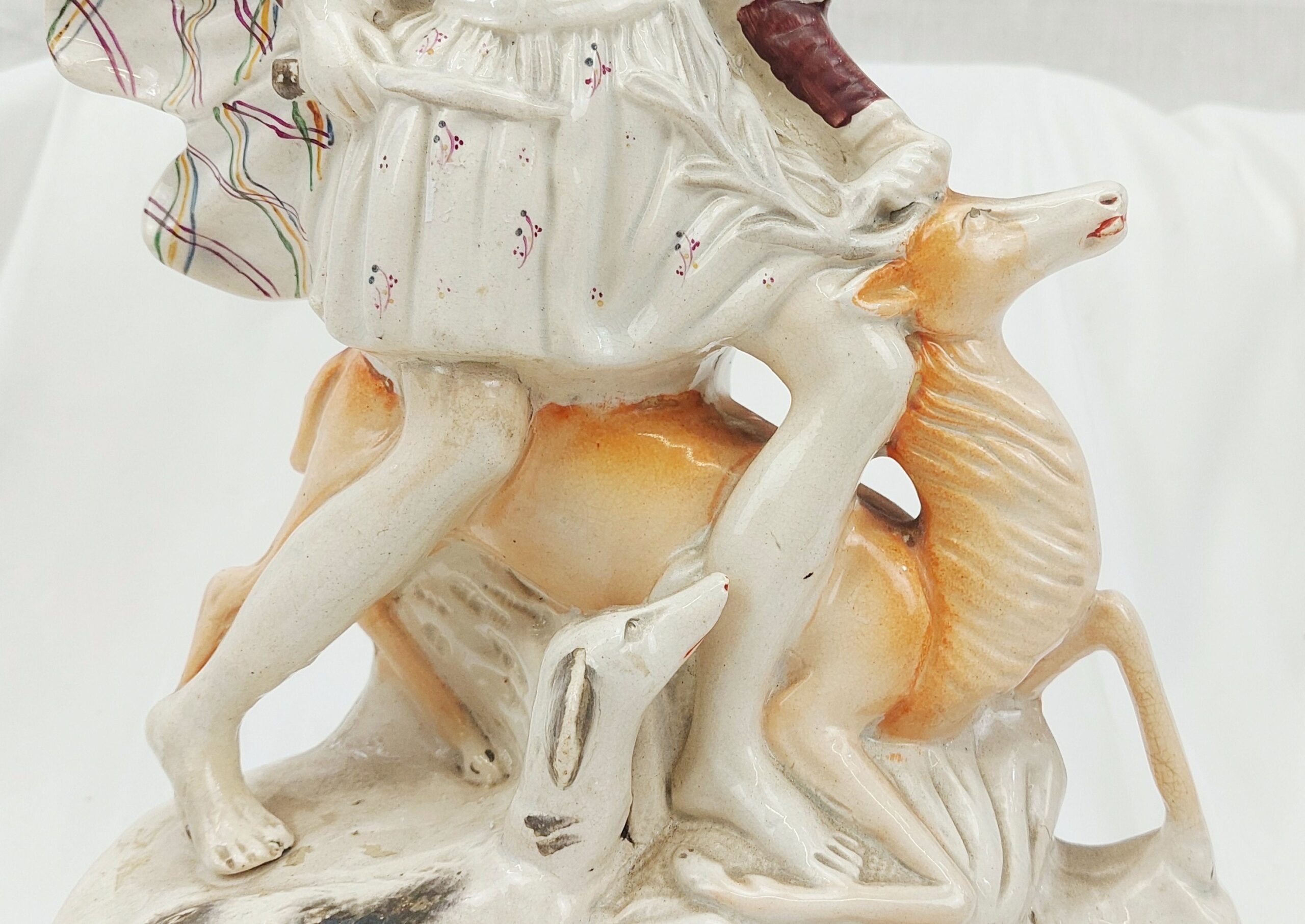c1840 Staffordshire Figure of a Greco-Roman Hunter With Stag - Image 5