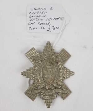 Lanark And Renfrew Canadian Scottish Regiment Cap Badge