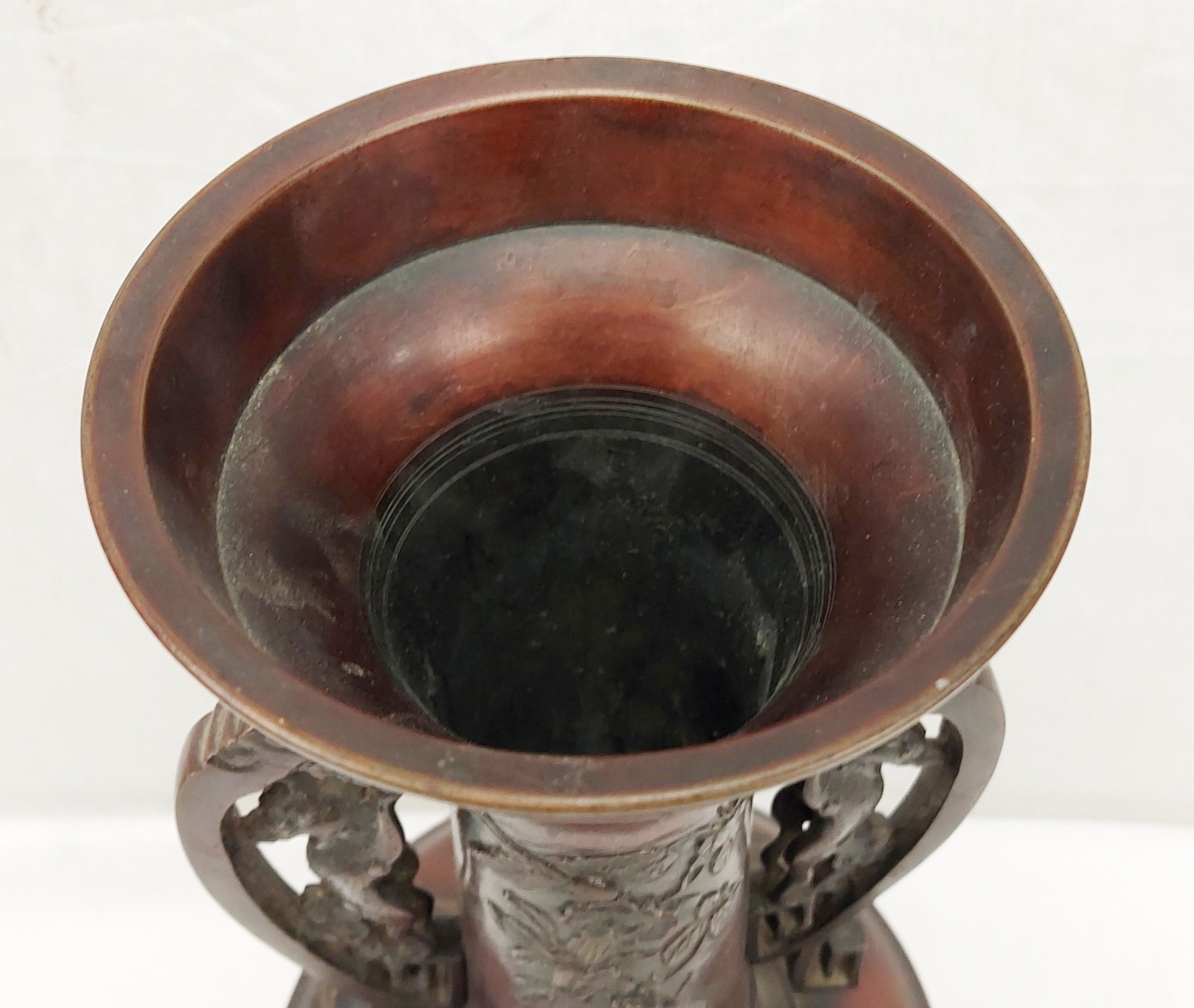 Pair Of Japanese Victorian 19th Century Bronze Vases - Image 7