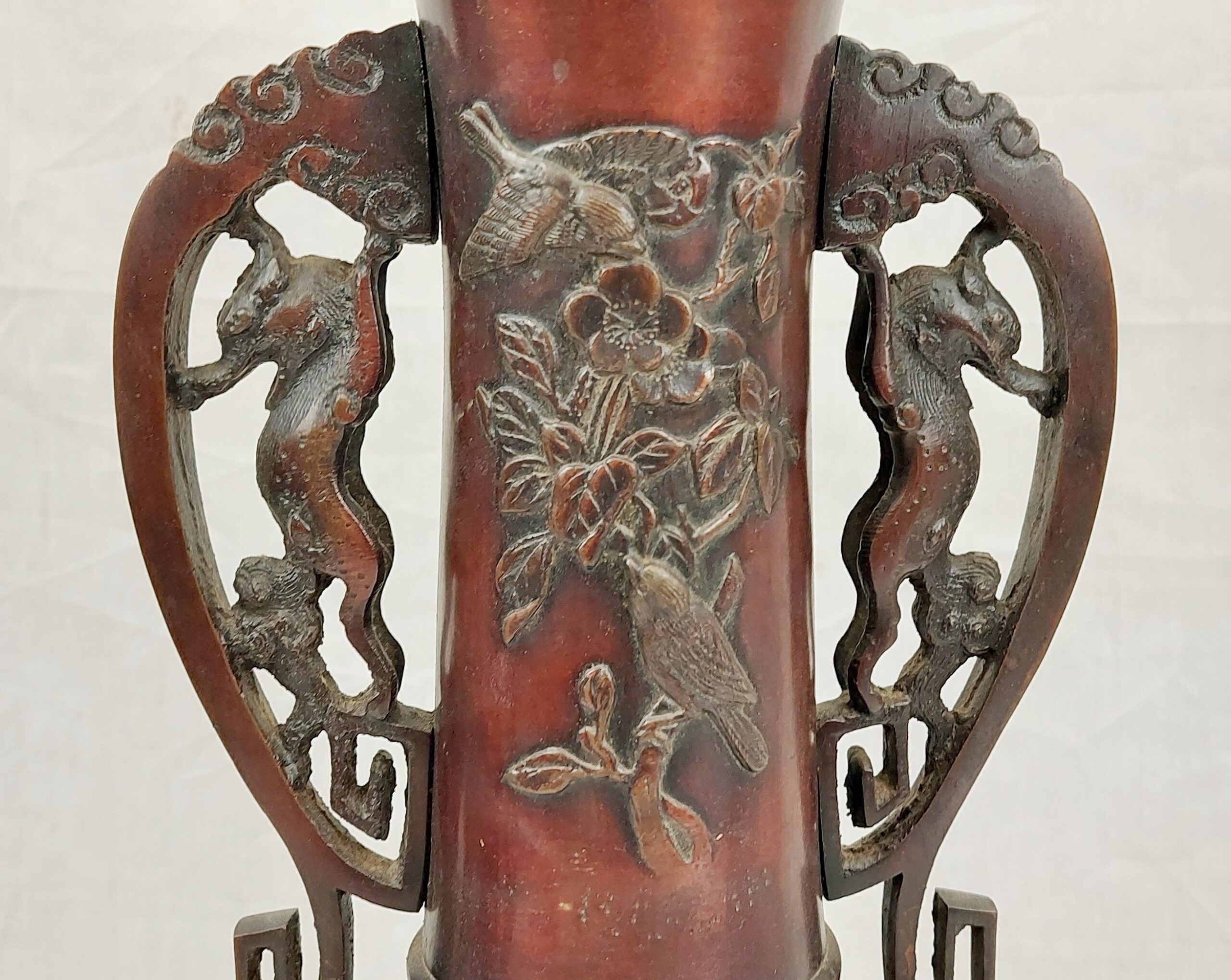 Pair Of Japanese Victorian 19th Century Bronze Vases - Image 4
