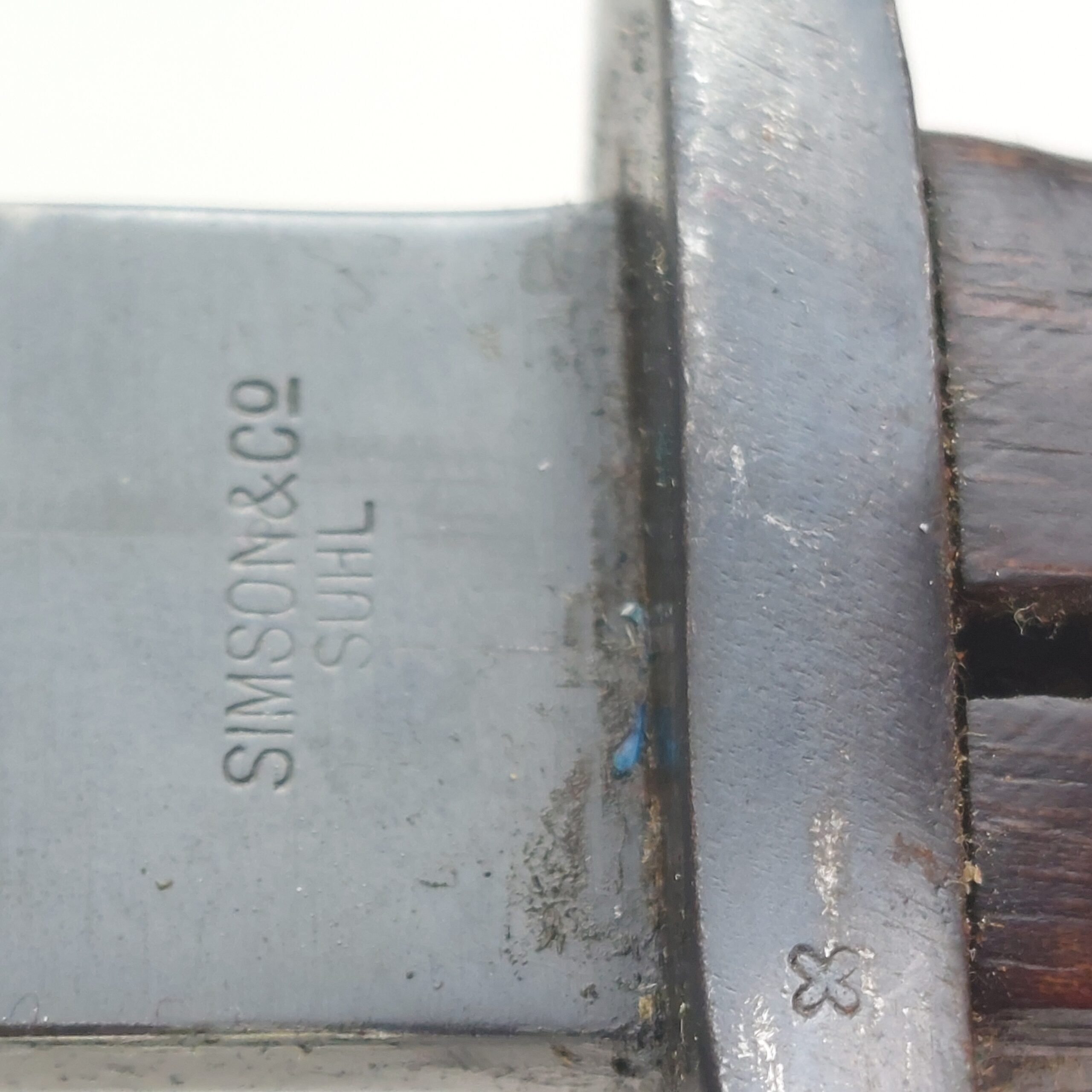 Portuguese M1904 Sword Bayonet and Scabbard by Simson & Co, Suhl - Image 9