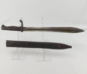 Rare WW1 German Butchers Bayonet by CITO, c1915, with Metal Scabbard