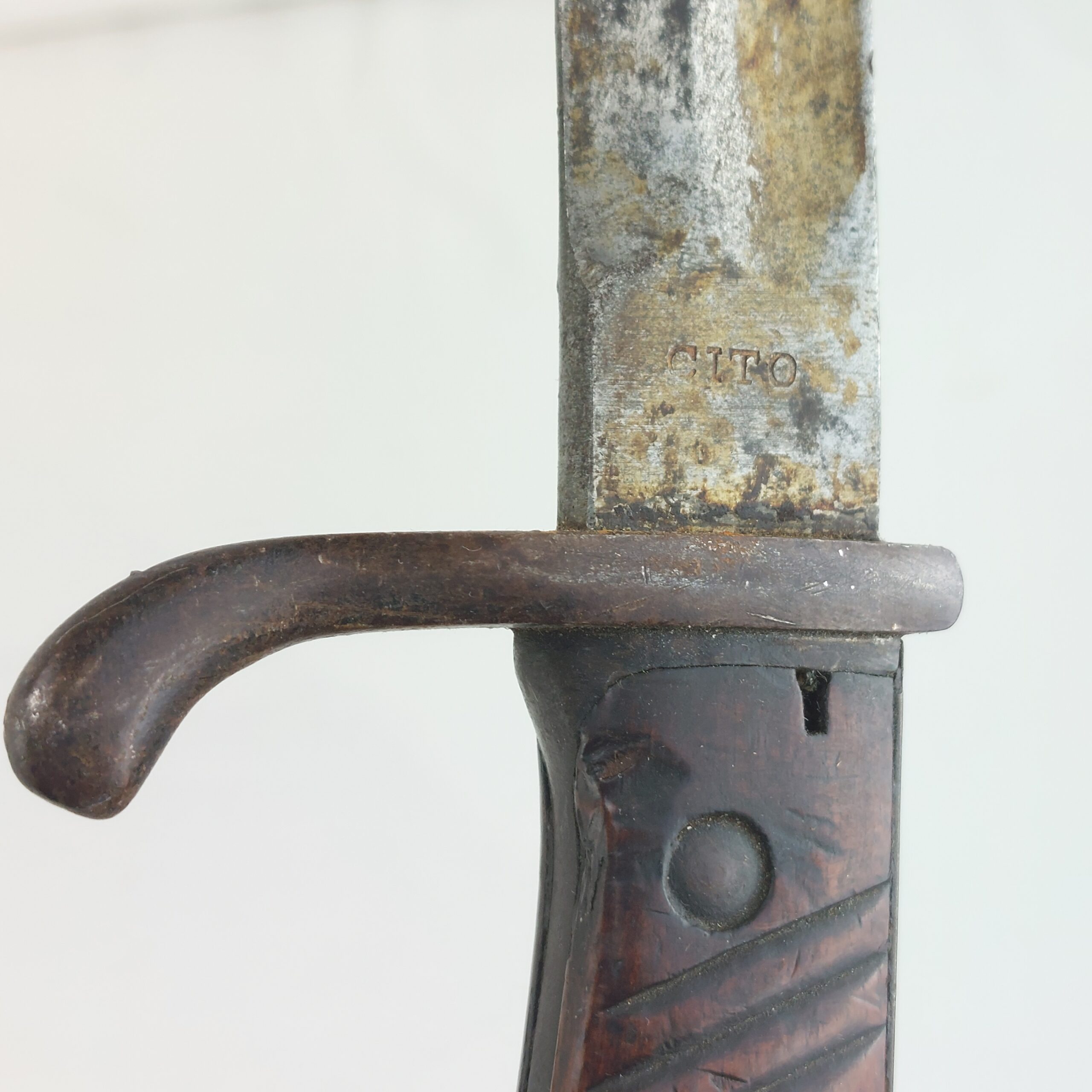 Rare WW1 German Butchers Bayonet by CITO, c1915, with Metal Scabbard - Image 6