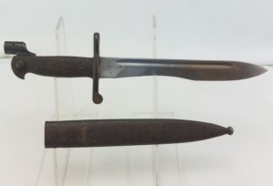 Spanish M1941 Navy Bolo Bayonet with Ricchieri adapter for M1943 Mauser with matching metal Scabbard