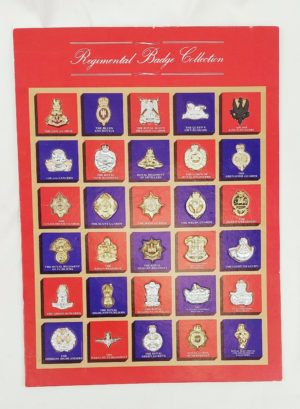 Texaco 1973 Regimental Badge Collection Display Card