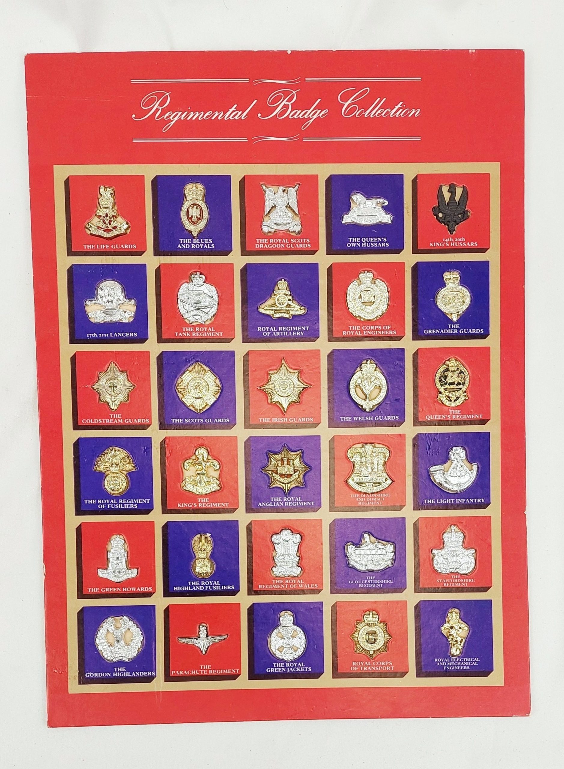Texaco 1973 Regimental Badge Collection Display Card