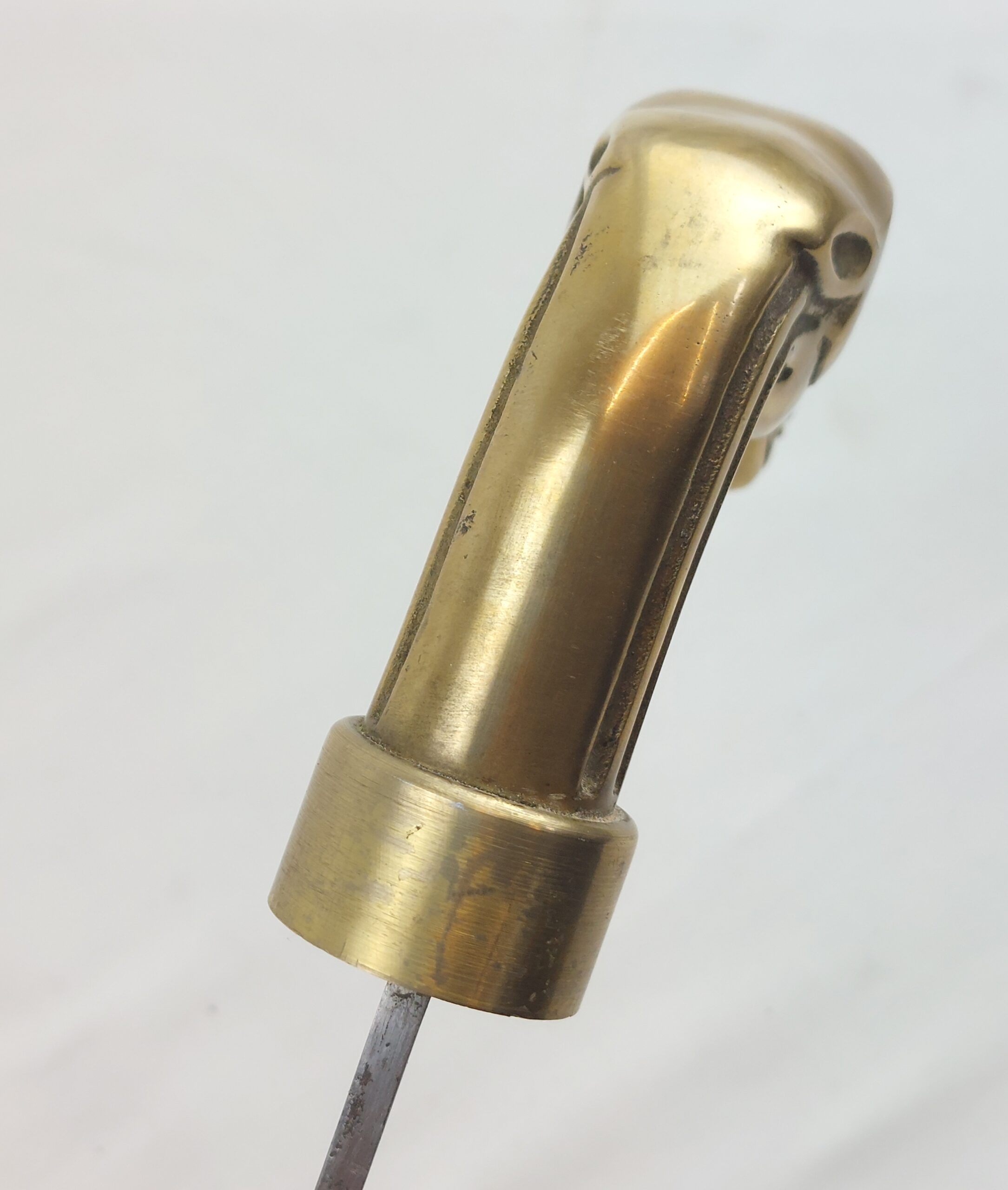 Unusual, Brass Horse Headed, Collapsible, Black Sword Stick with Hidden Blade - Image 10