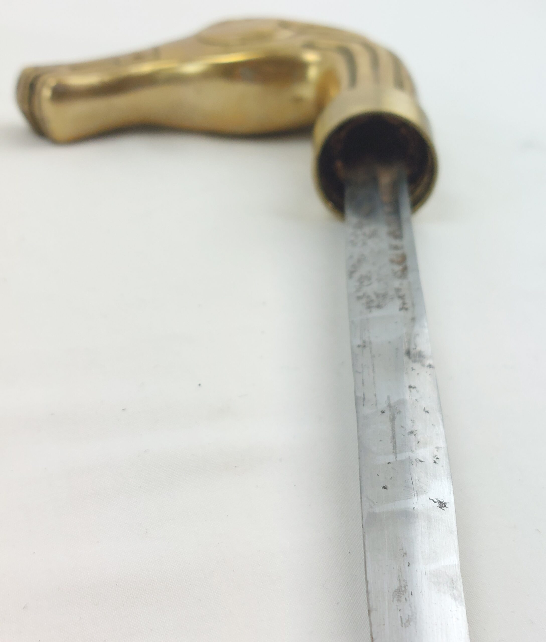 Unusual, Brass Horse Headed, Collapsible, Black Sword Stick with Hidden Blade - Image 14