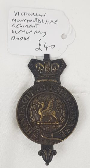 Victorian Monmouthshire Regiment Glengarry Cap Badge