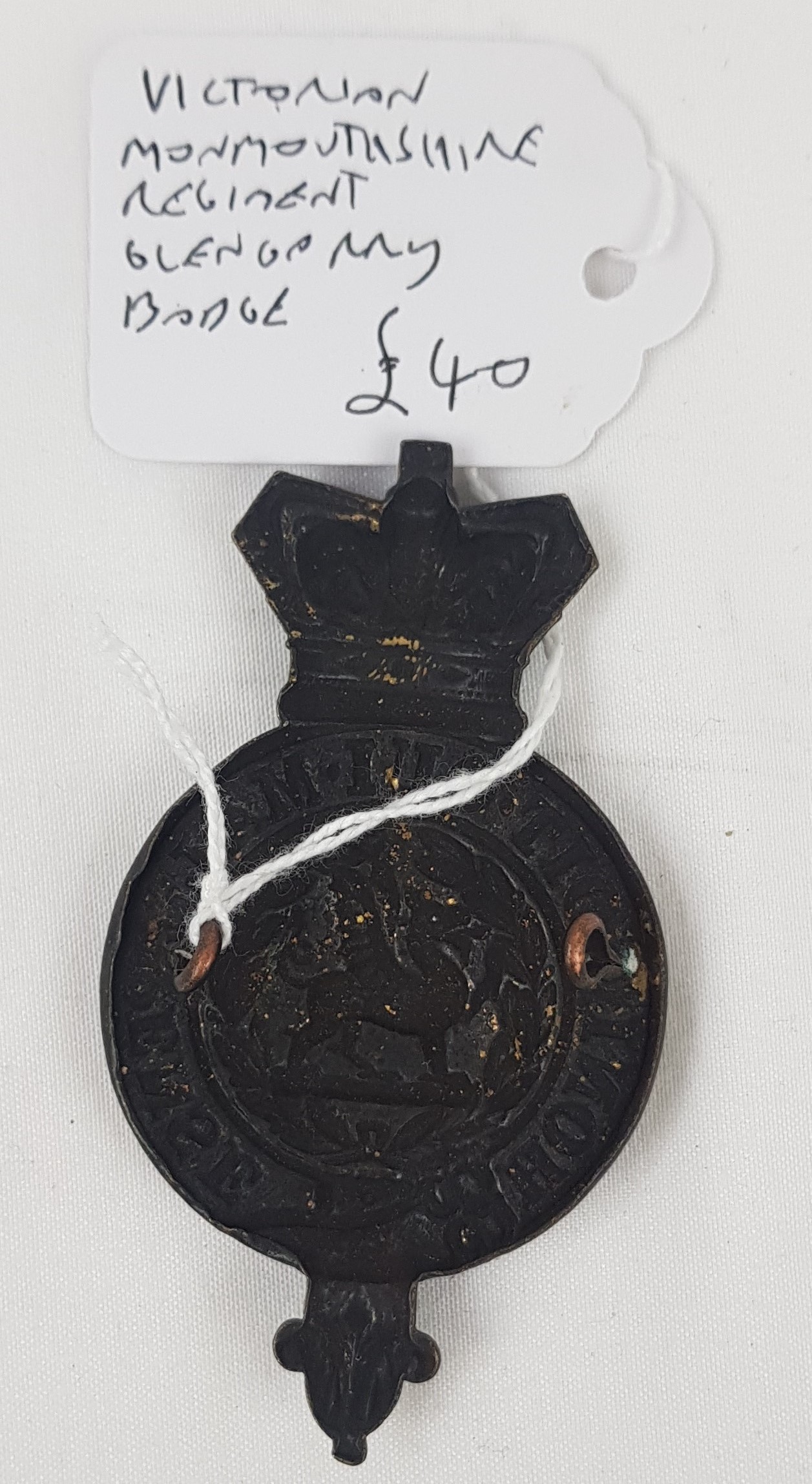 Victorian Monmouthshire Regiment Glengarry Cap Badge - Image 2