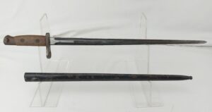 WW1 Belgian M1916 Bayonet for 1889 Mauser Rifle with Matching Scabbard