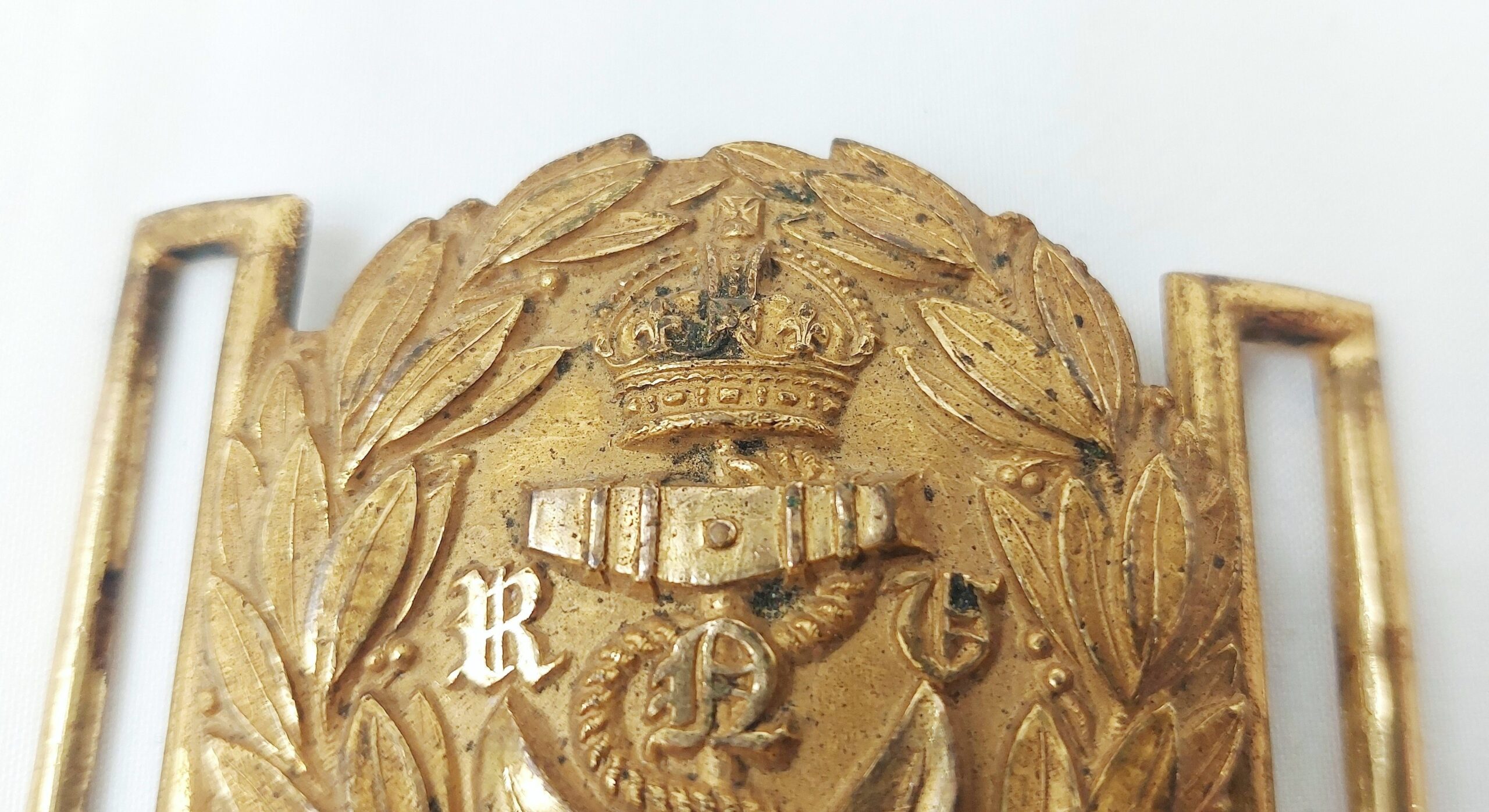 WW1 Kings Crown Royal Navy Volunteers Sword Belt Buckle - Image 2