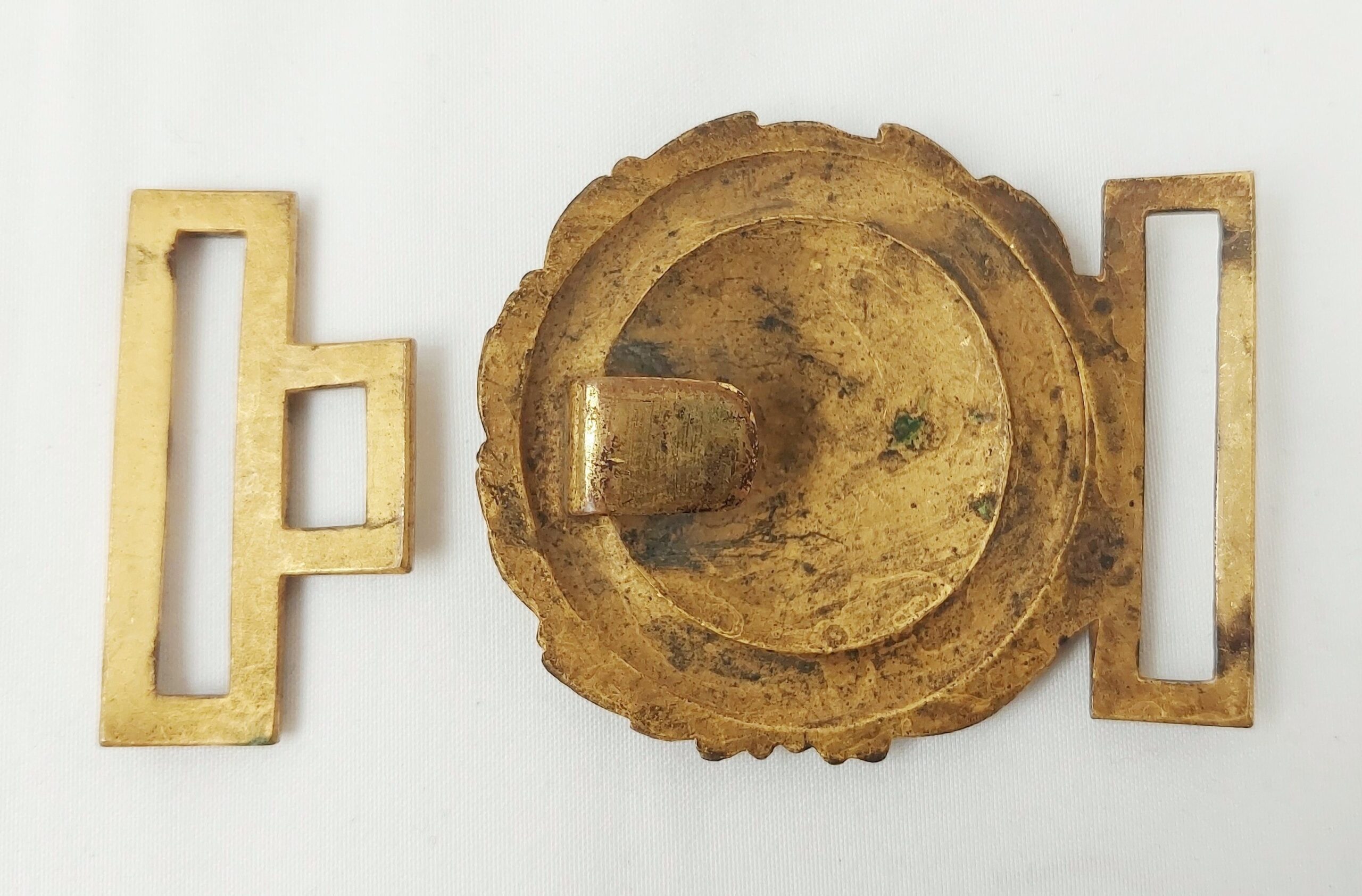 WW1 Kings Crown Royal Navy Volunteers Sword Belt Buckle - Image 4