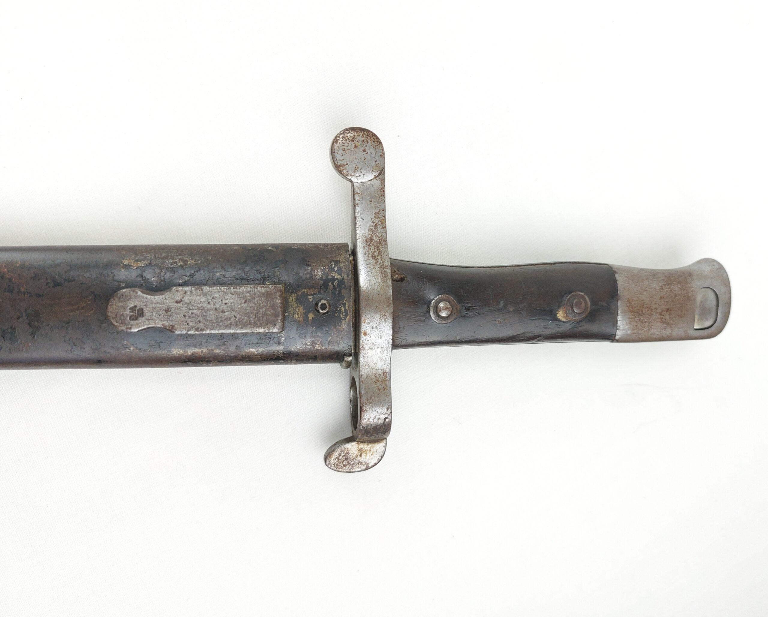 Rare: WW1, Portuguese M1885 Guedes/Kropatshek Yataghan Bayonet and Metal Scabbard - Image 11