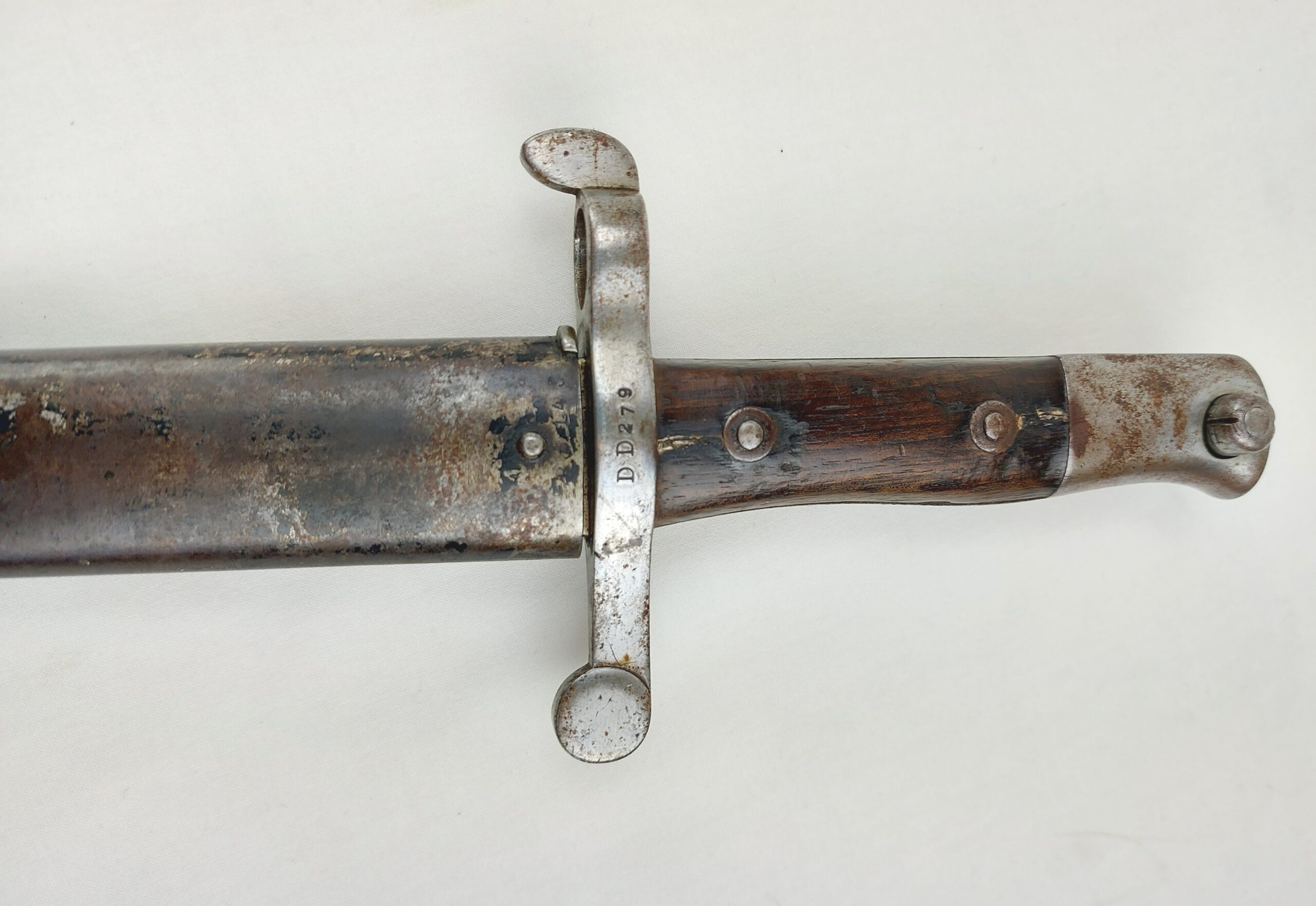 Rare: WW1, Portuguese M1885 Guedes/Kropatshek Yataghan Bayonet and Metal Scabbard - Image 12