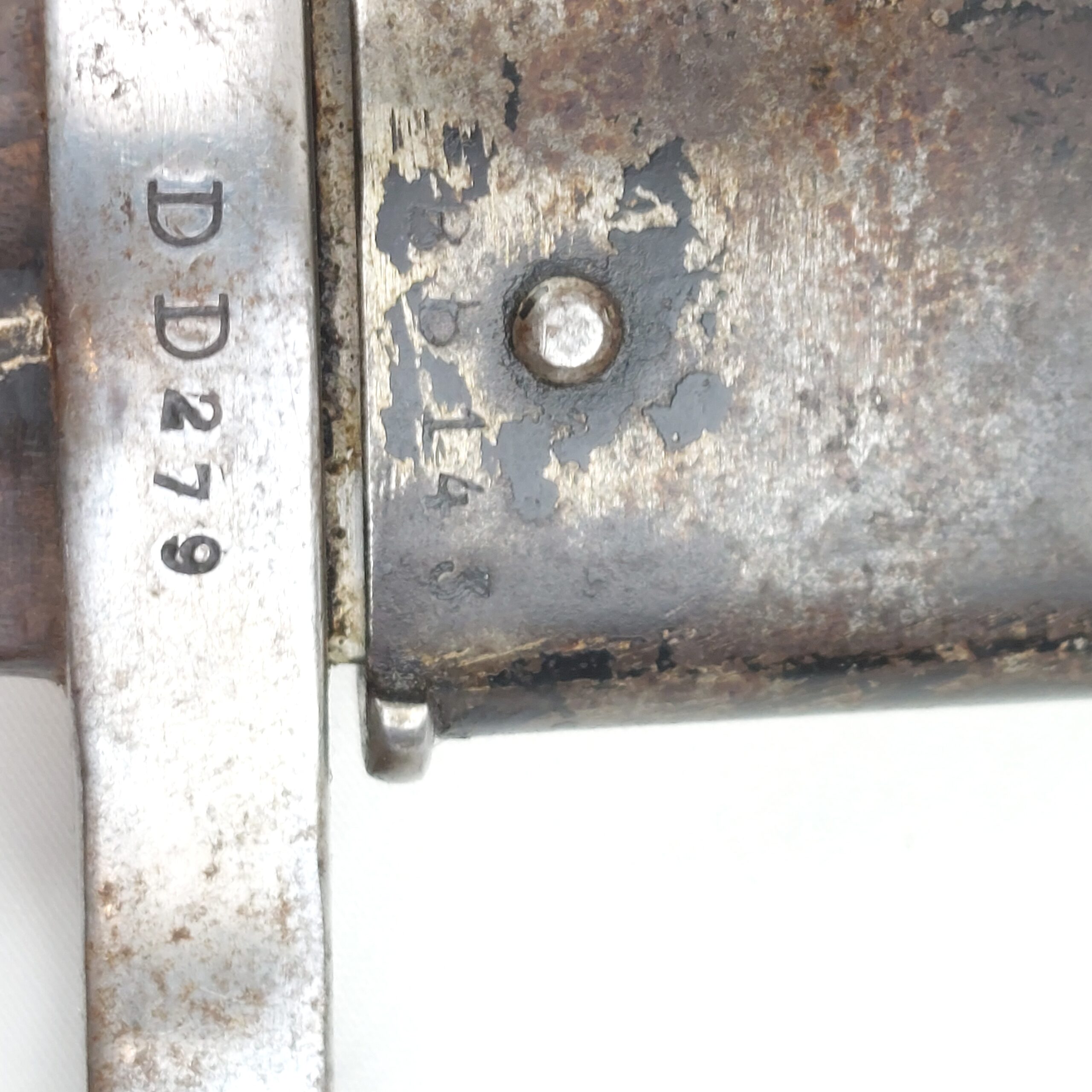 Rare: WW1, Portuguese M1885 Guedes/Kropatshek Yataghan Bayonet and Metal Scabbard - Image 13