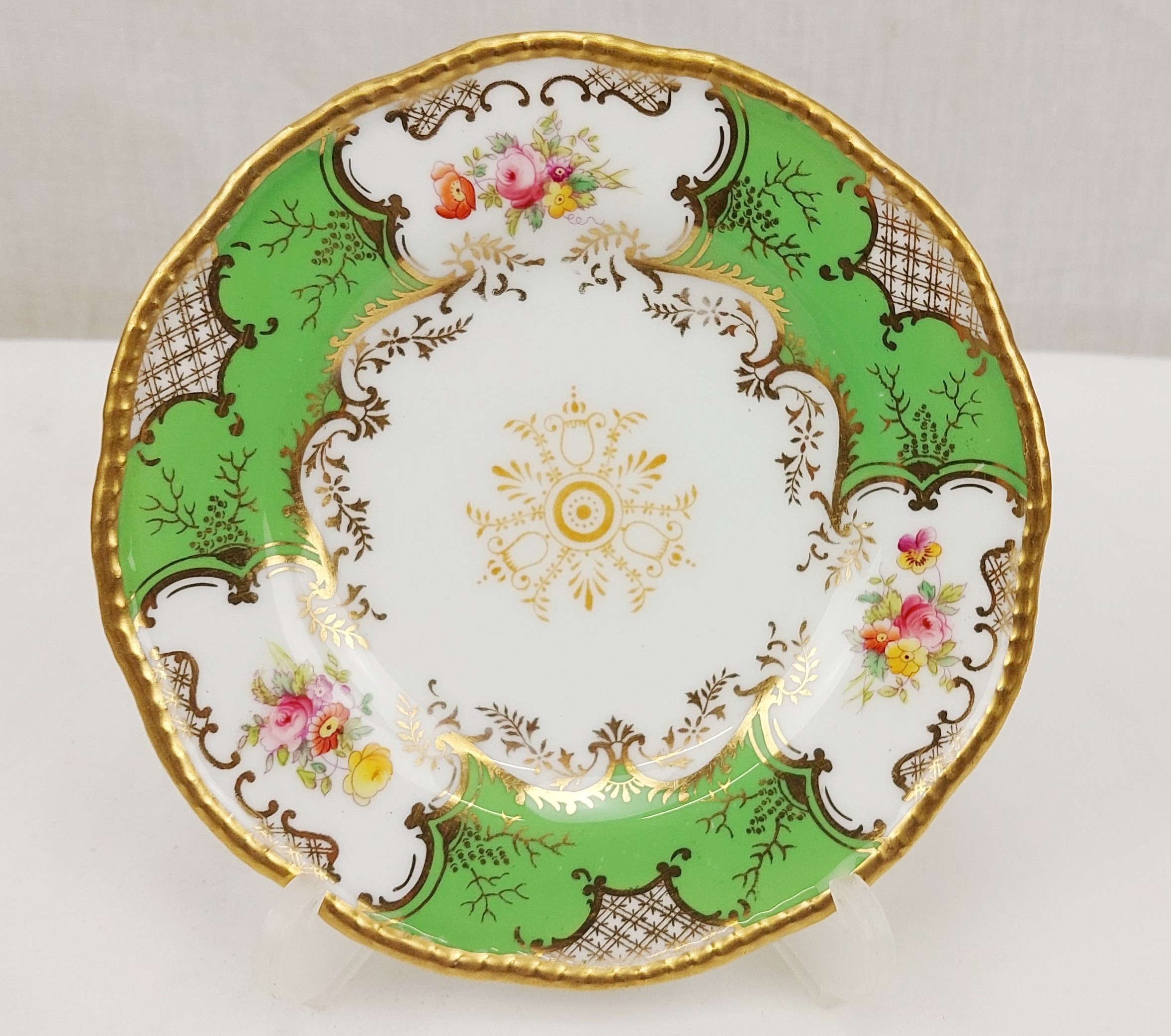 c1900 Coalport Gilt Floral Cup, Saucer And Teaplate Trio - Image 7