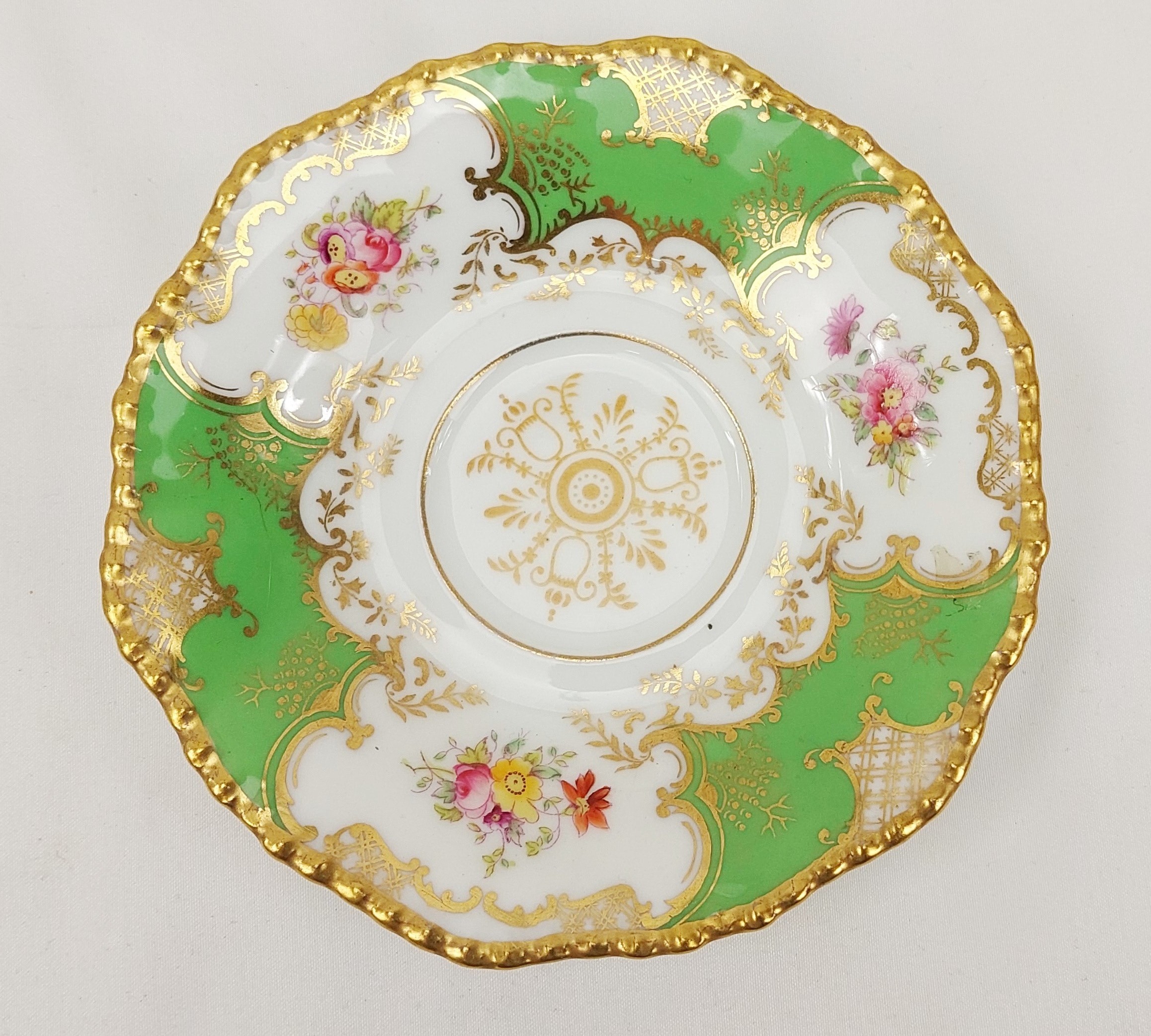c1900 Coalport Gilt Floral Cup, Saucer And Teaplate Trio - Image 6