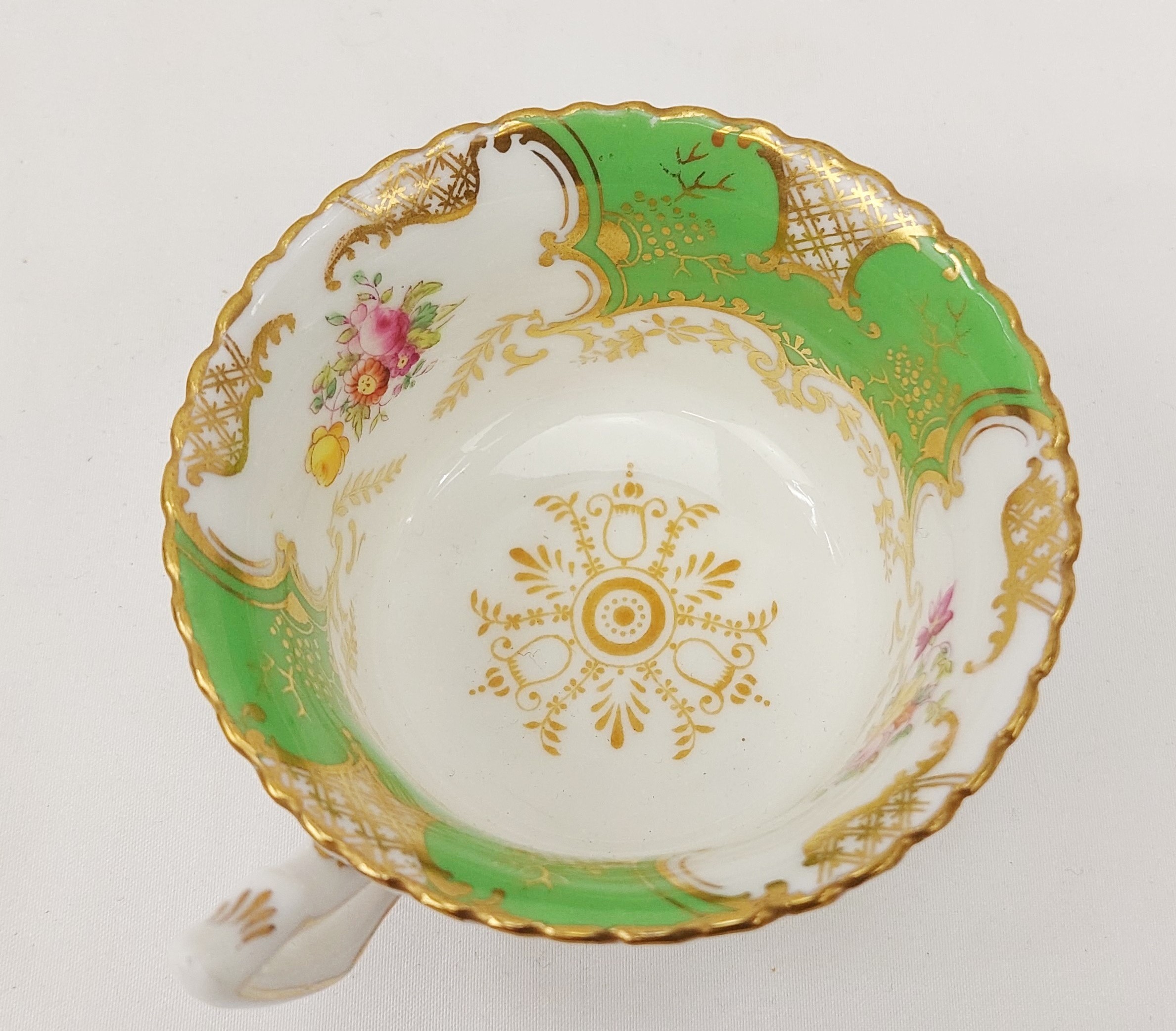 c1900 Coalport Gilt Floral Cup, Saucer And Teaplate Trio - Image 2