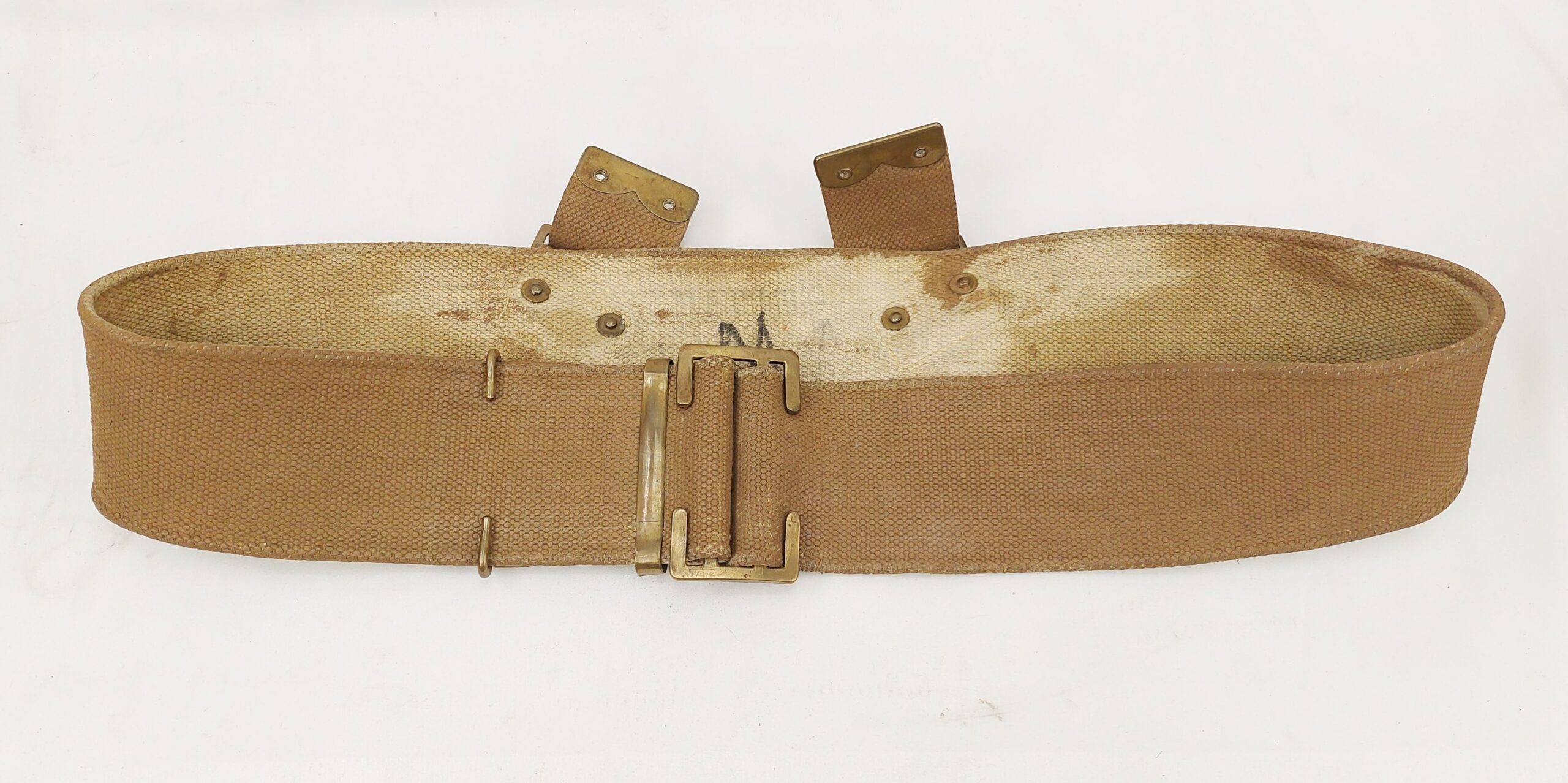 1908 Pattern WW1 British Infantry Canvas Belt - Image 4