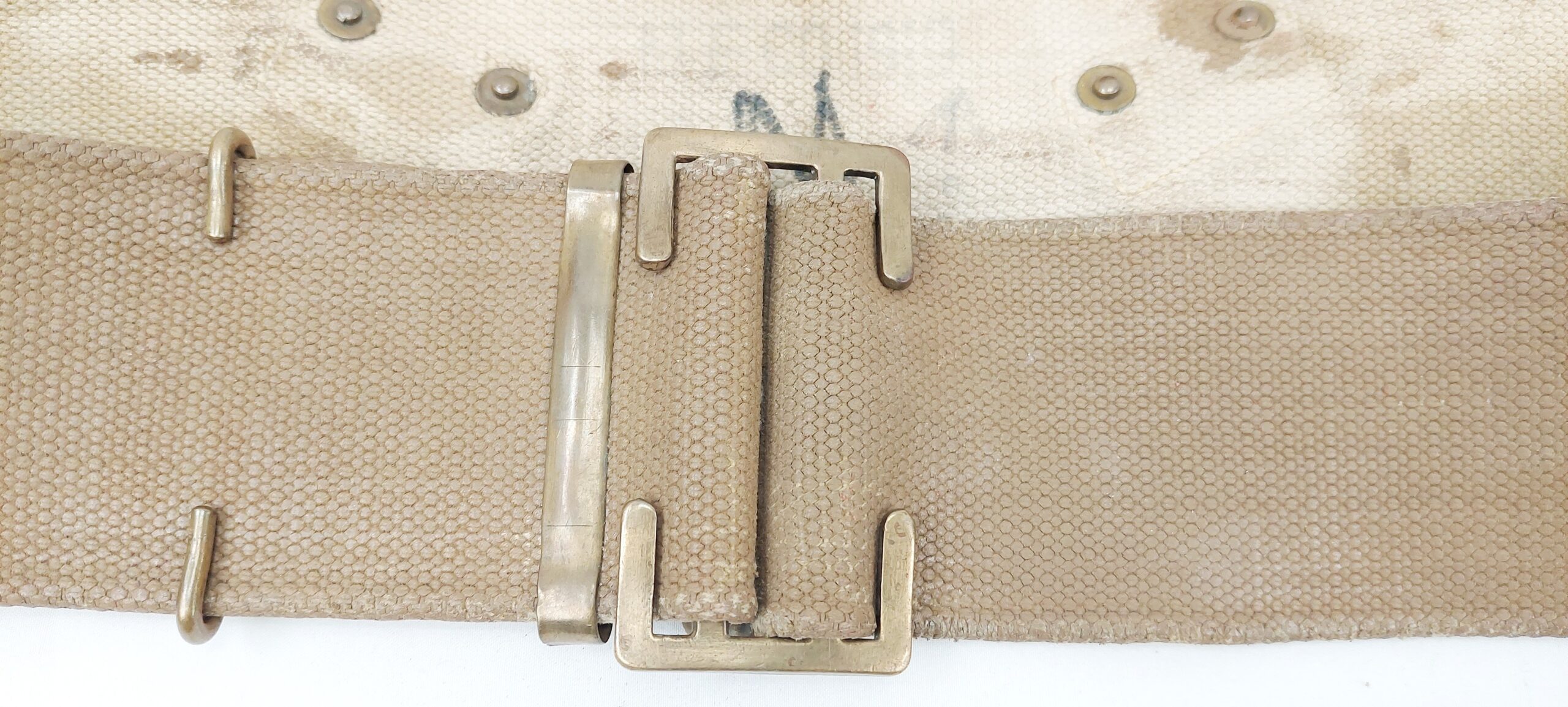 1908 Pattern WW1 British Infantry Canvas Belt - Image 3