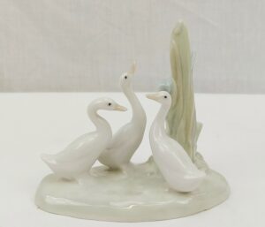1980's Nao Lladro Geese Trio By Juan Huerta