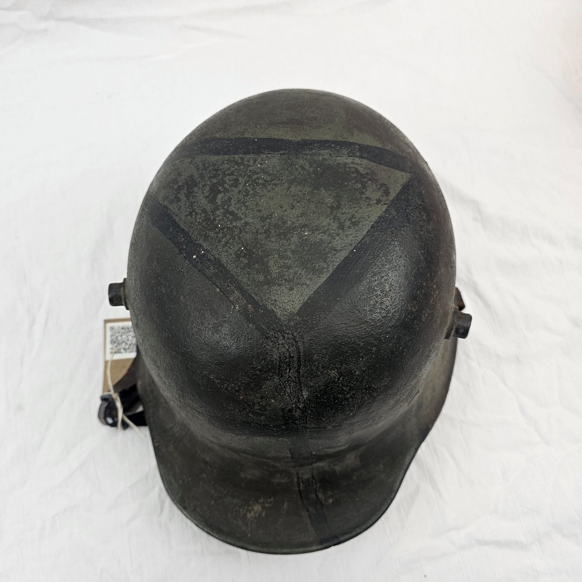 WW1 German M16 Helmet with Brow Plate (Stirnpanzer) - Image 11
