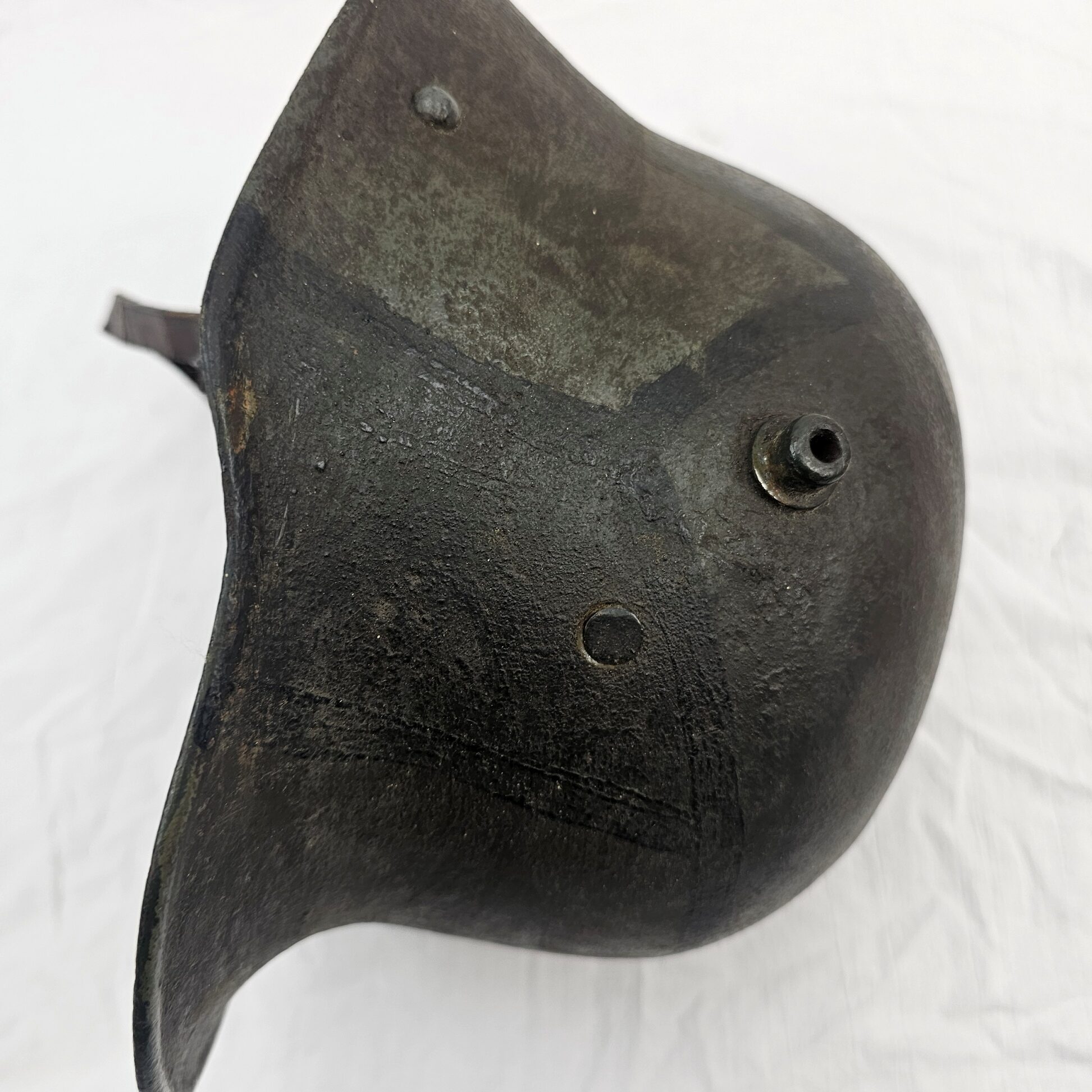 WW1 German M16 Helmet with Brow Plate (Stirnpanzer) - Image 12