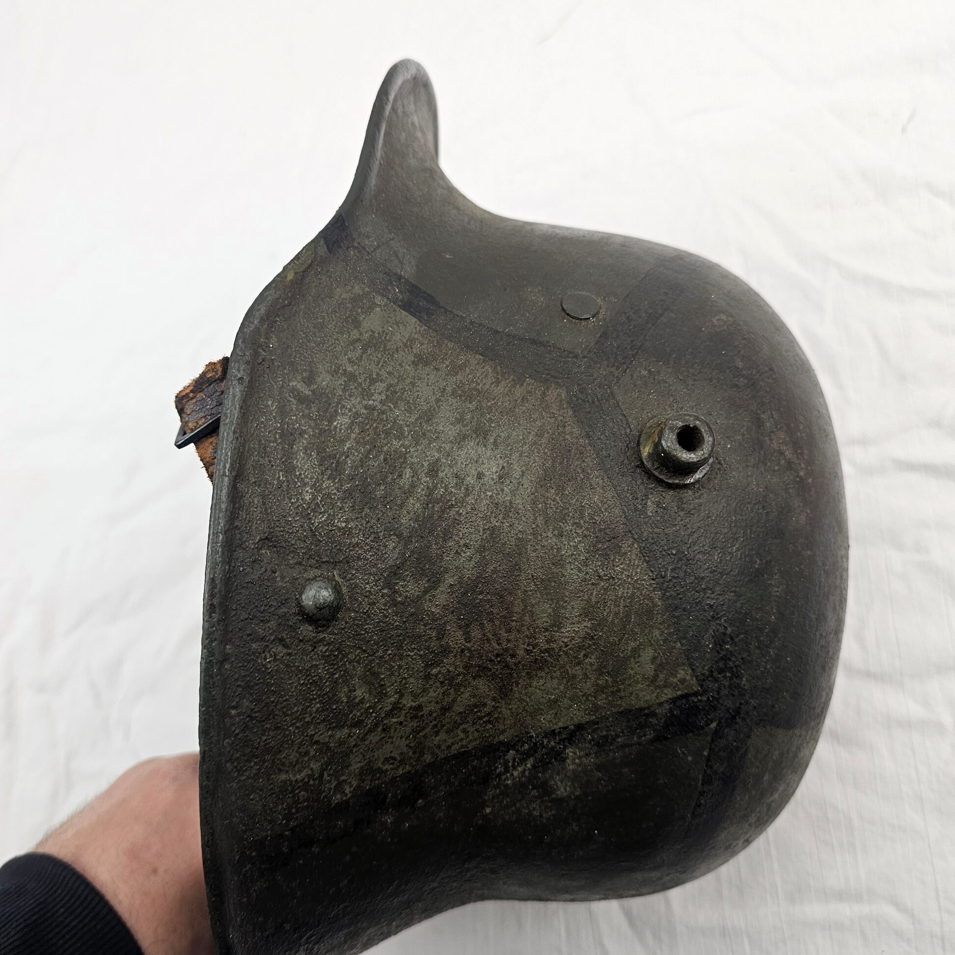 WW1 German M16 Helmet with Brow Plate (Stirnpanzer) - Image 14
