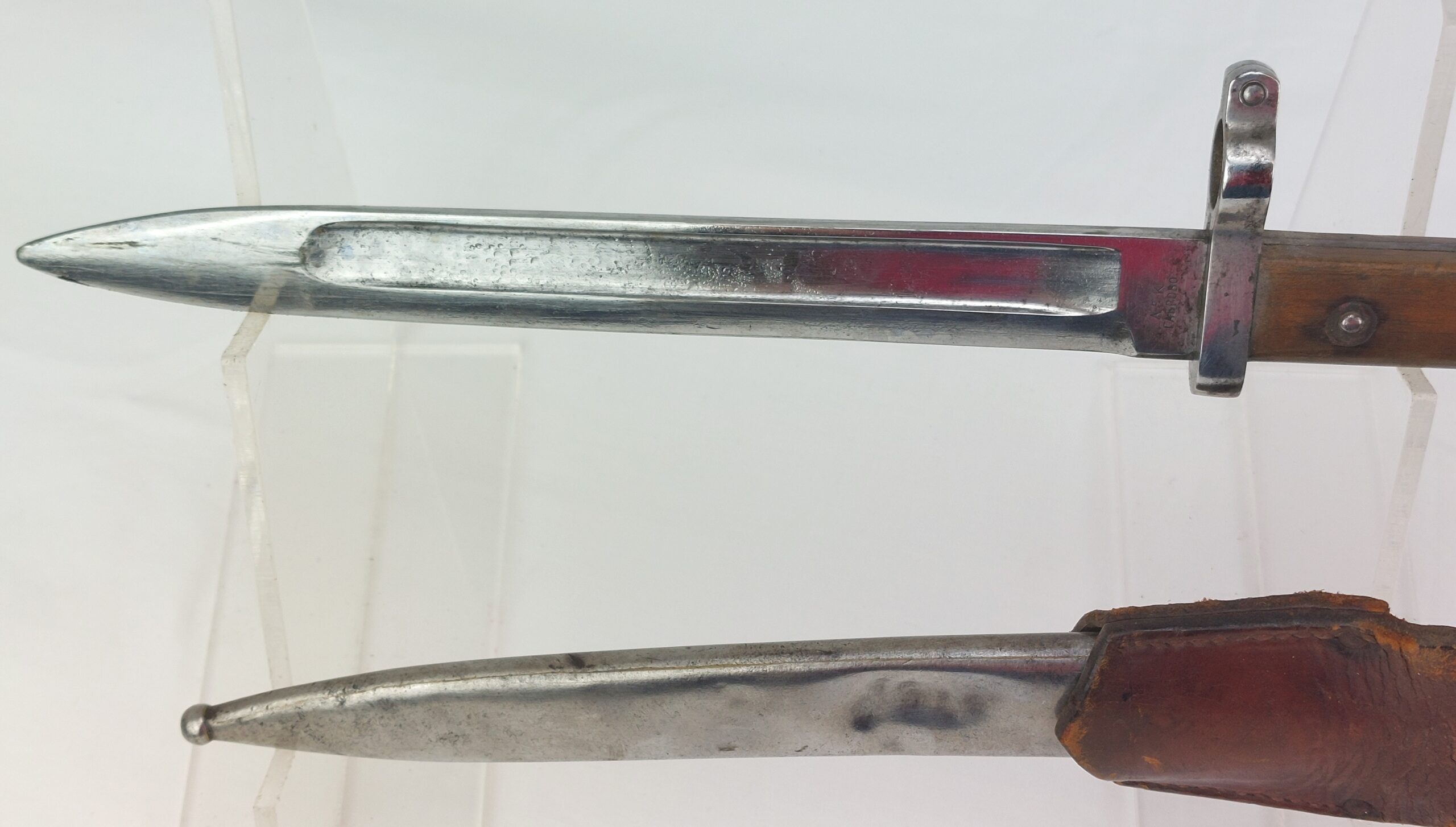 Bulgarian M1888 Bayonet by Avramov & Kovachev and V&N Scabbard and Frog for use with the Mannlicher M1888/90 Rifle - Image 6
