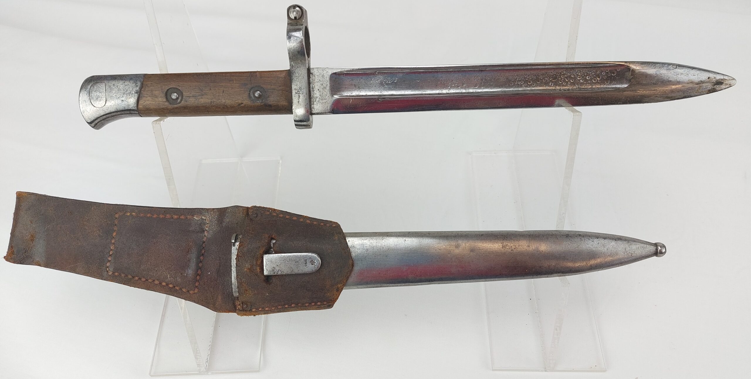 Bulgarian M1888 Bayonet by Avramov & Kovachev and V&N Scabbard and Frog for use with the Mannlicher M1888/90 Rifle