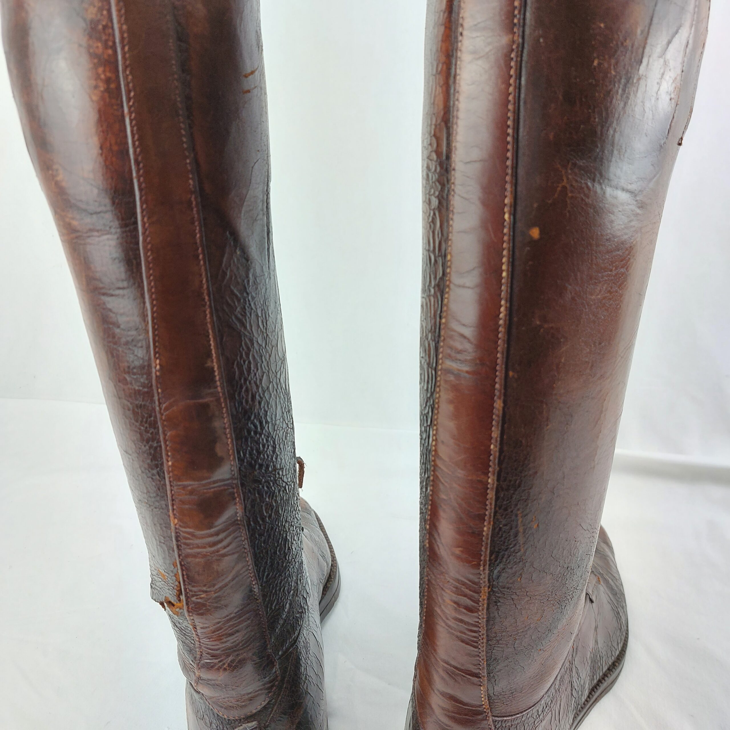 British, WW1, Officers Boots with Original Wooden Lasts/Trees - Image 11