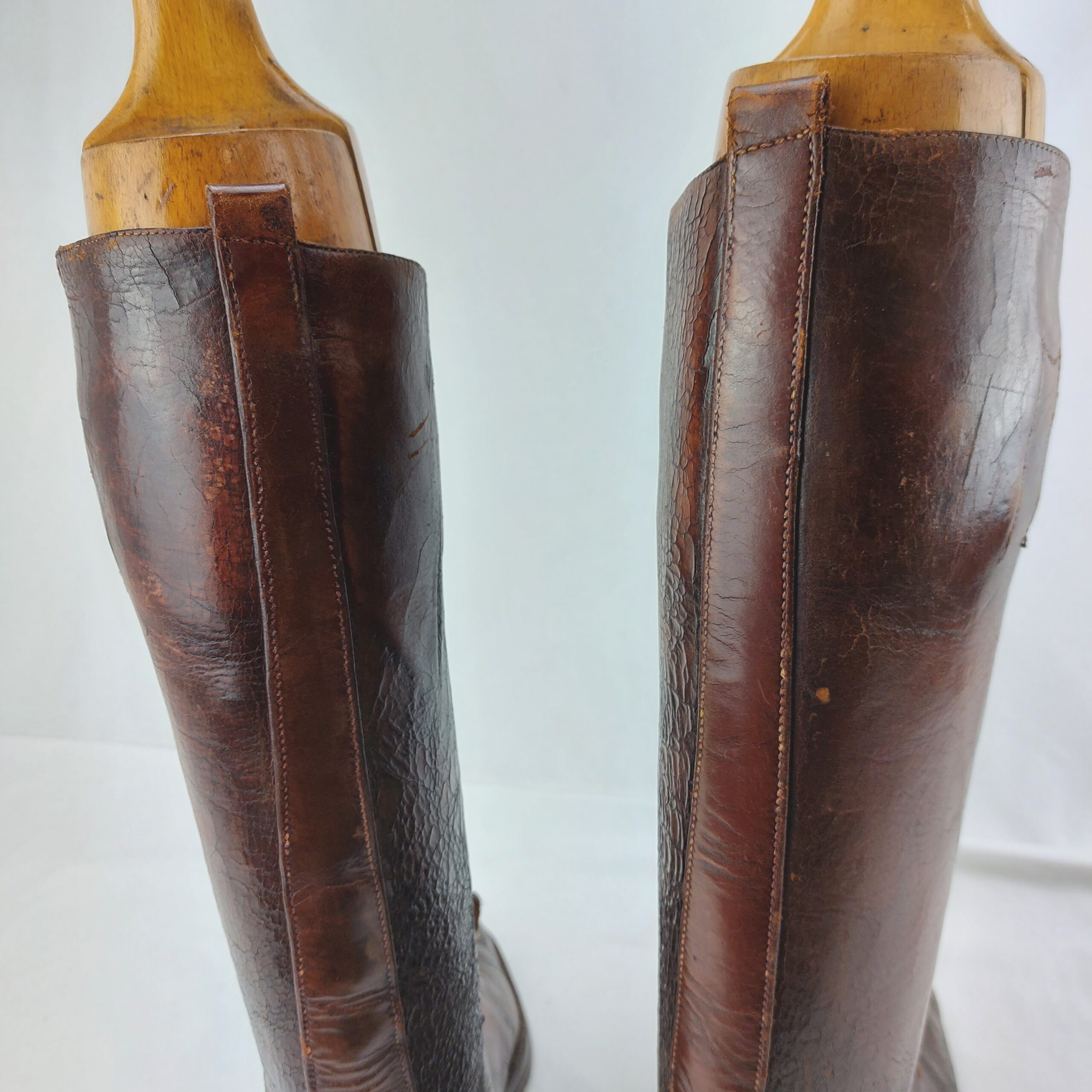 British, WW1, Officers Boots with Original Wooden Lasts/Trees - Image 12