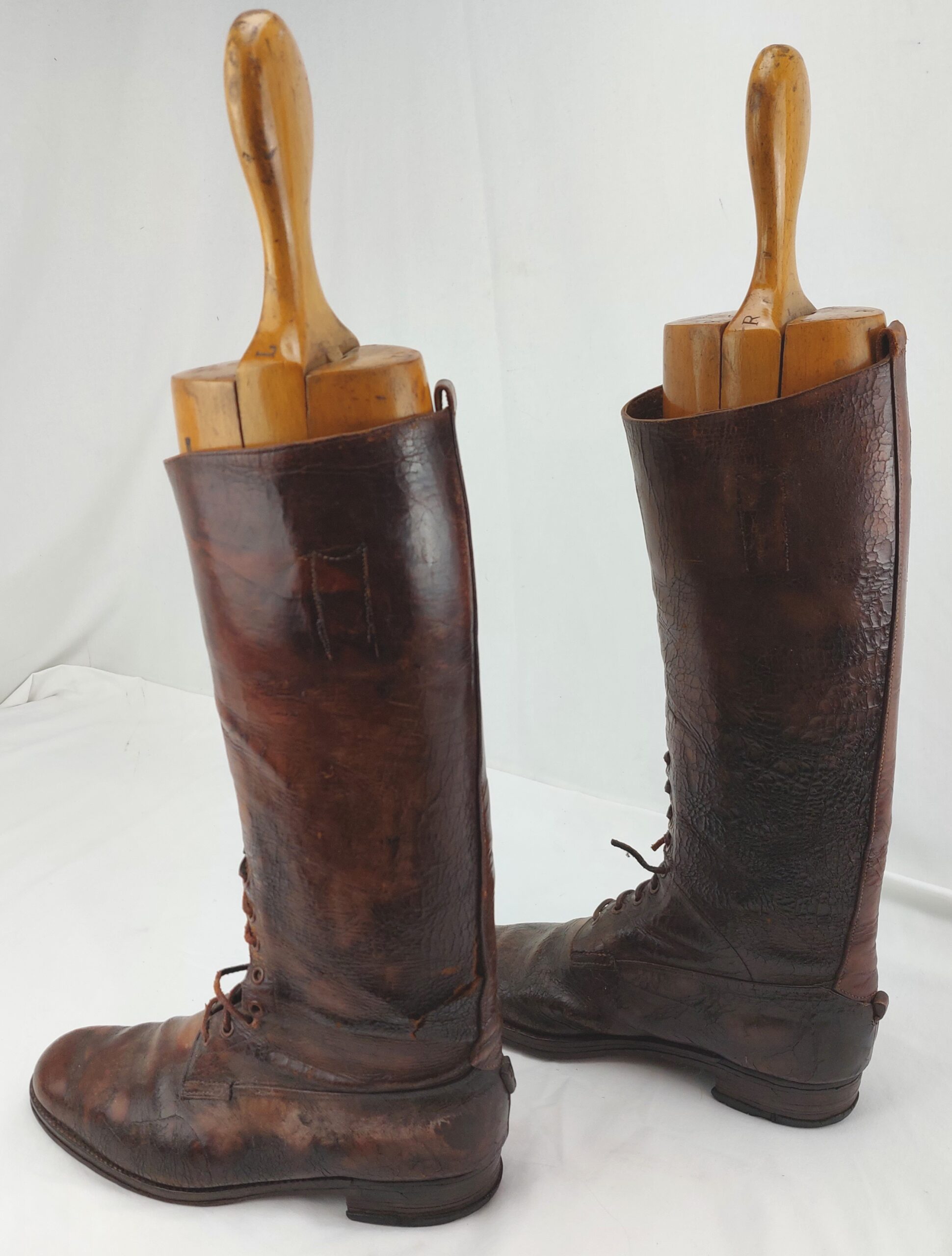 British, WW1, Officers Boots with Original Wooden Lasts/Trees - Image 13