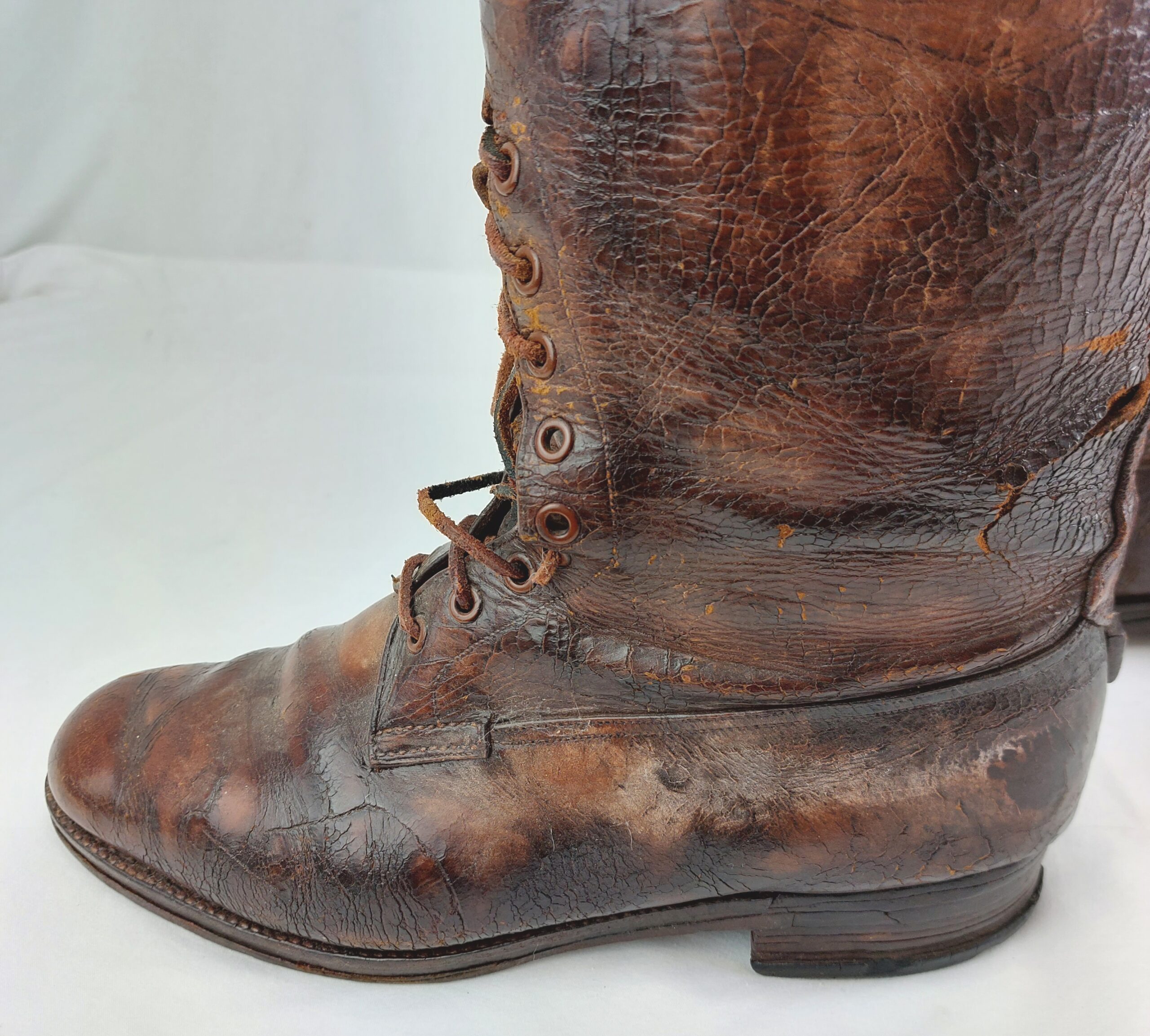 British, WW1, Officers Boots with Original Wooden Lasts/Trees - Image 14