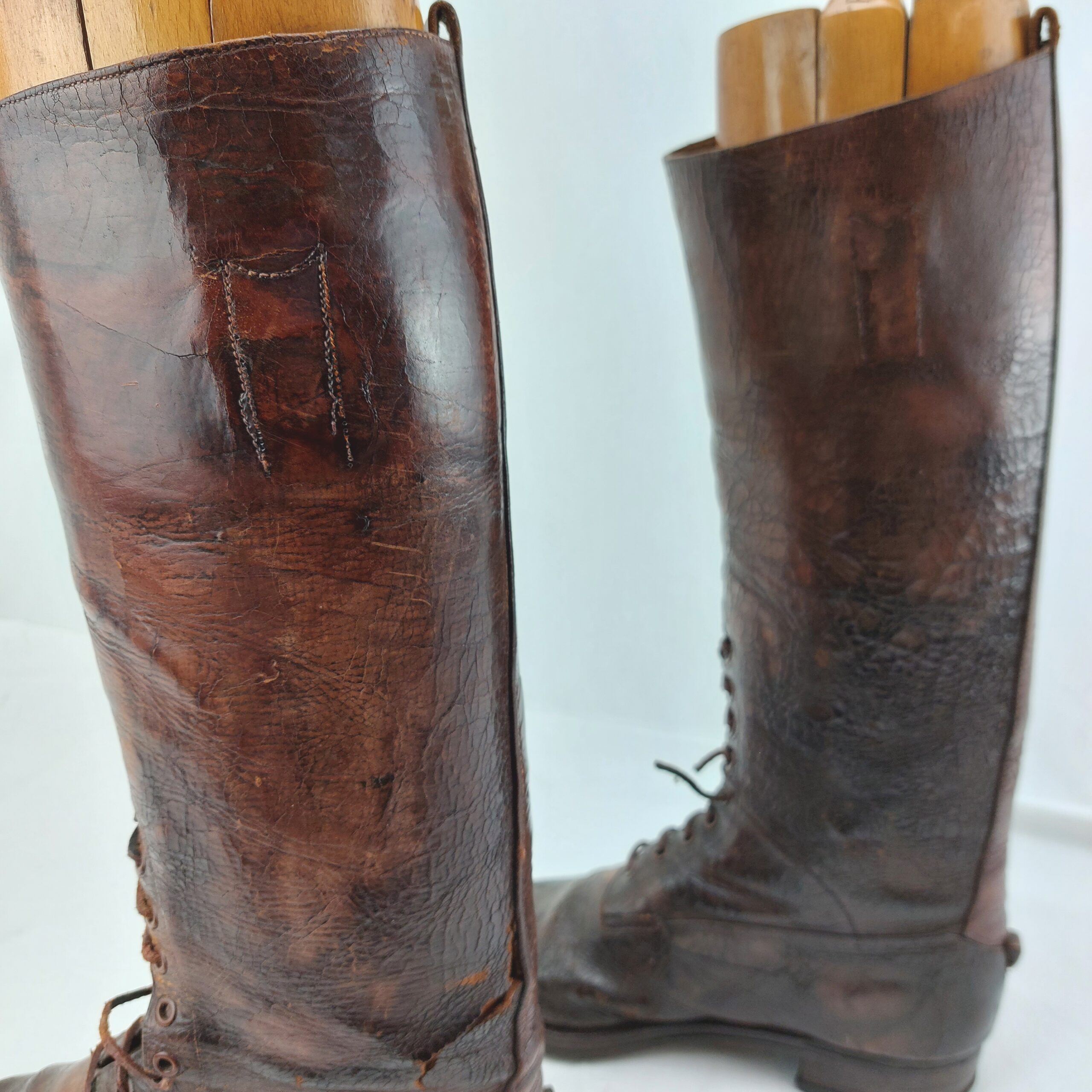 British, WW1, Officers Boots with Original Wooden Lasts/Trees - Image 16