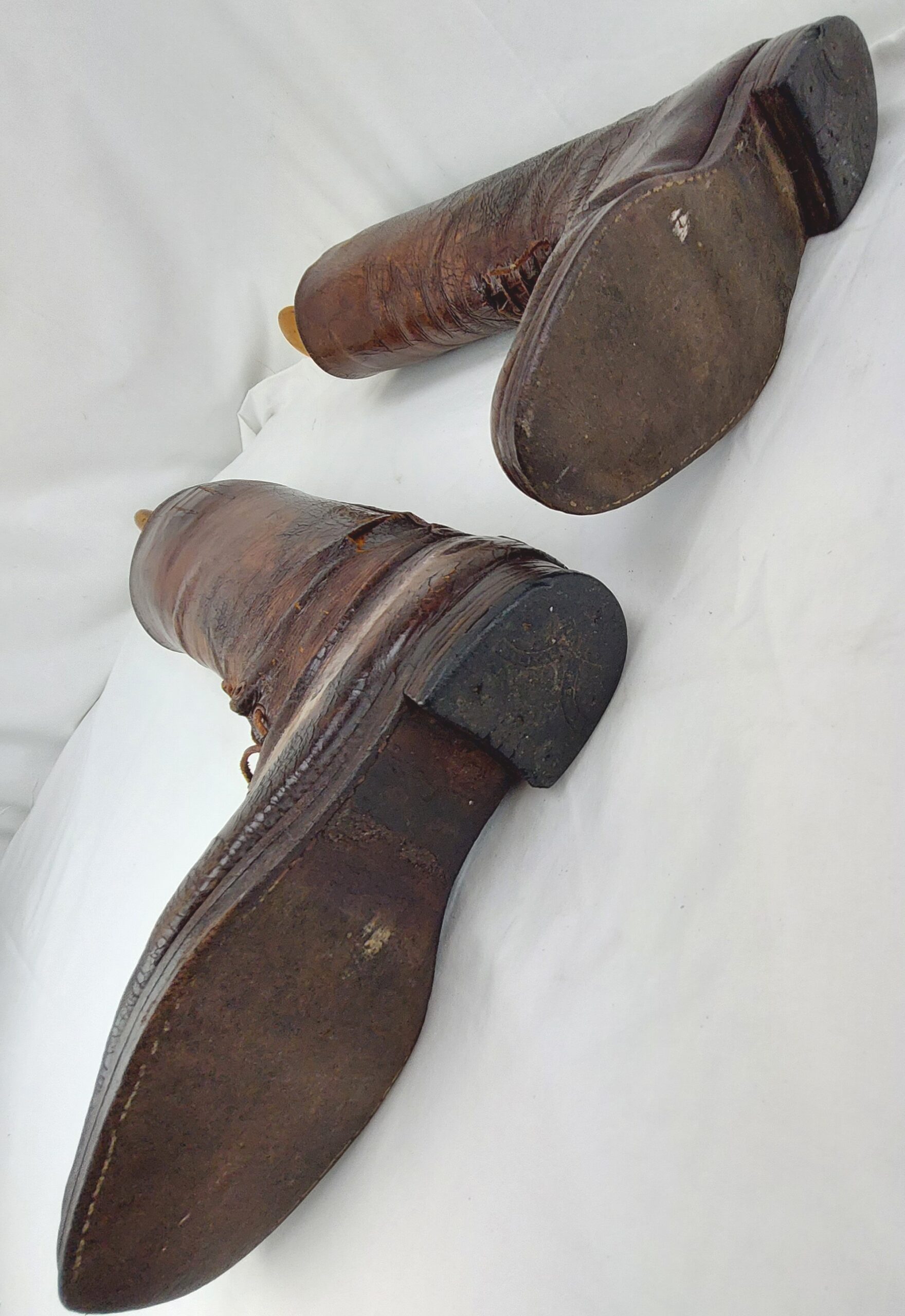 British, WW1, Officers Boots with Original Wooden Lasts/Trees - Image 17