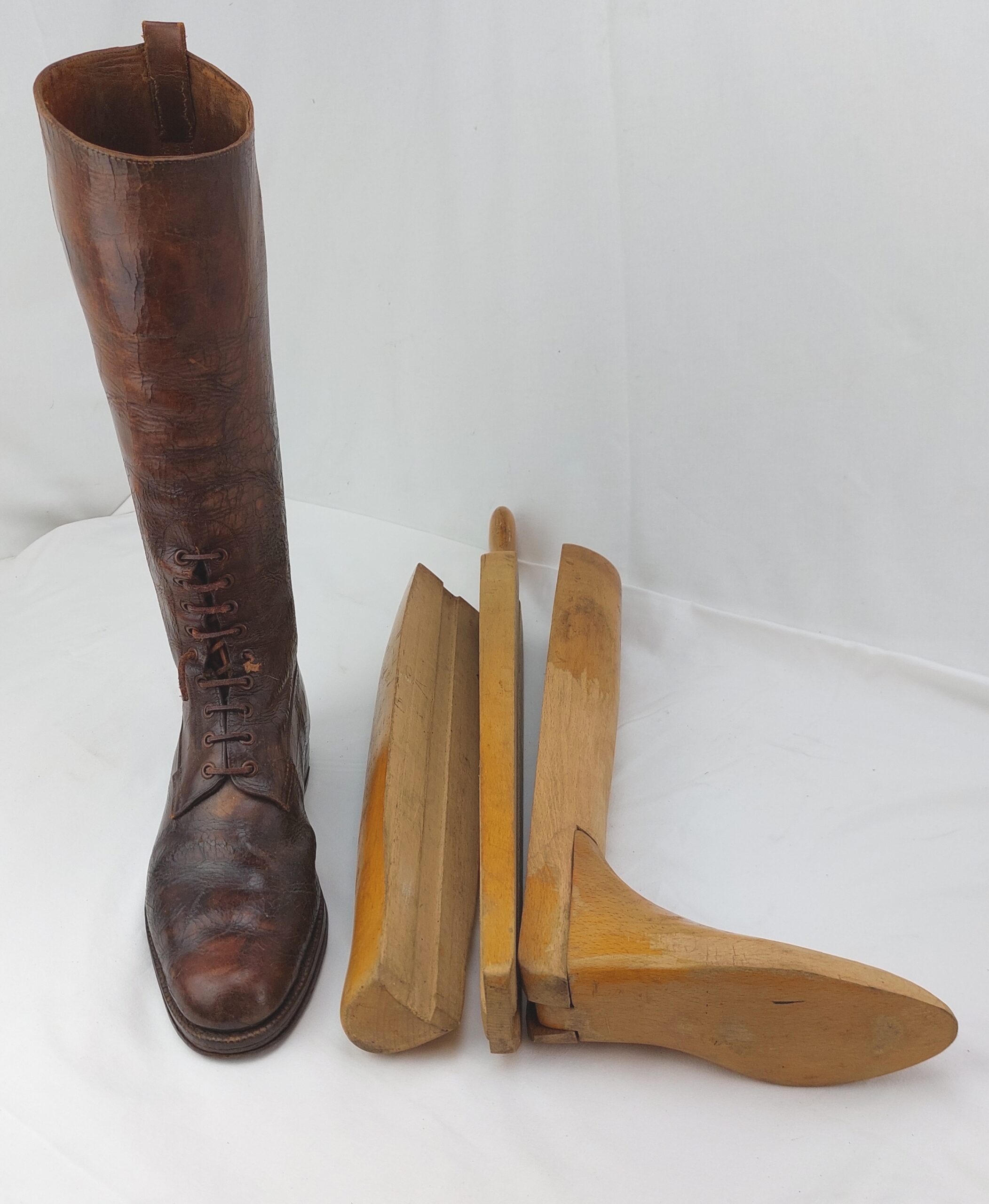 British, WW1, Officers Boots with Original Wooden Lasts/Trees - Image 20