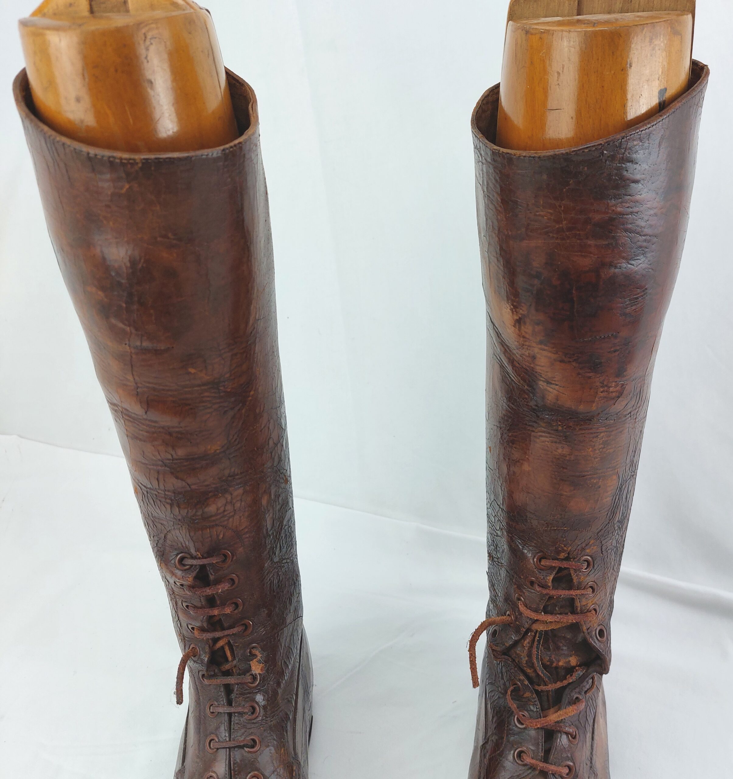 British, WW1, Officers Boots with Original Wooden Lasts/Trees - Image 3