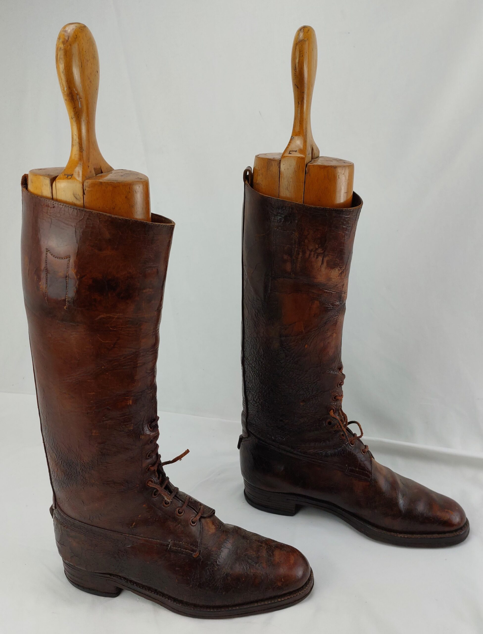 British, WW1, Officers Boots with Original Wooden Lasts/Trees - Image 5