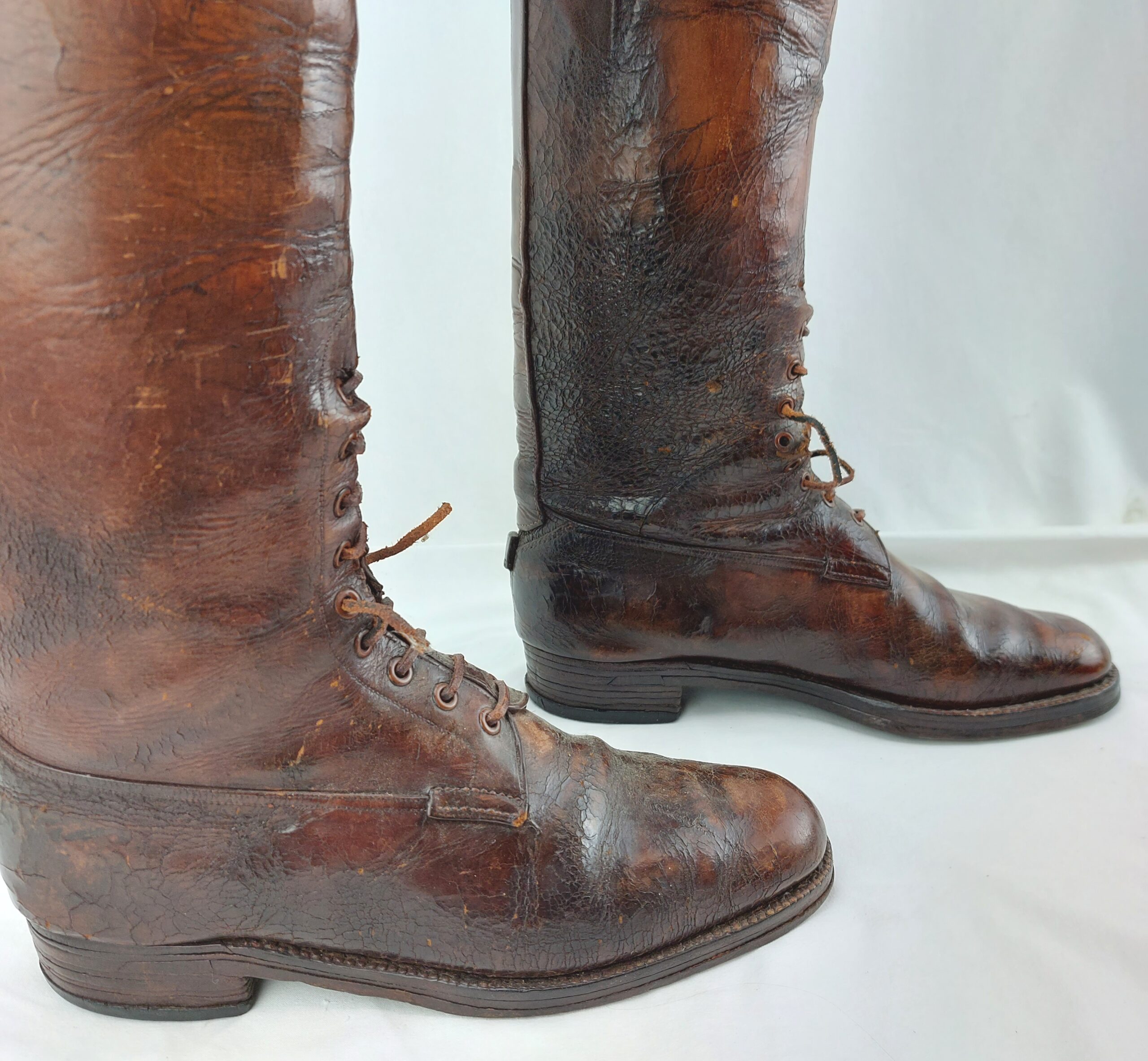 British, WW1, Officers Boots with Original Wooden Lasts/Trees - Image 6