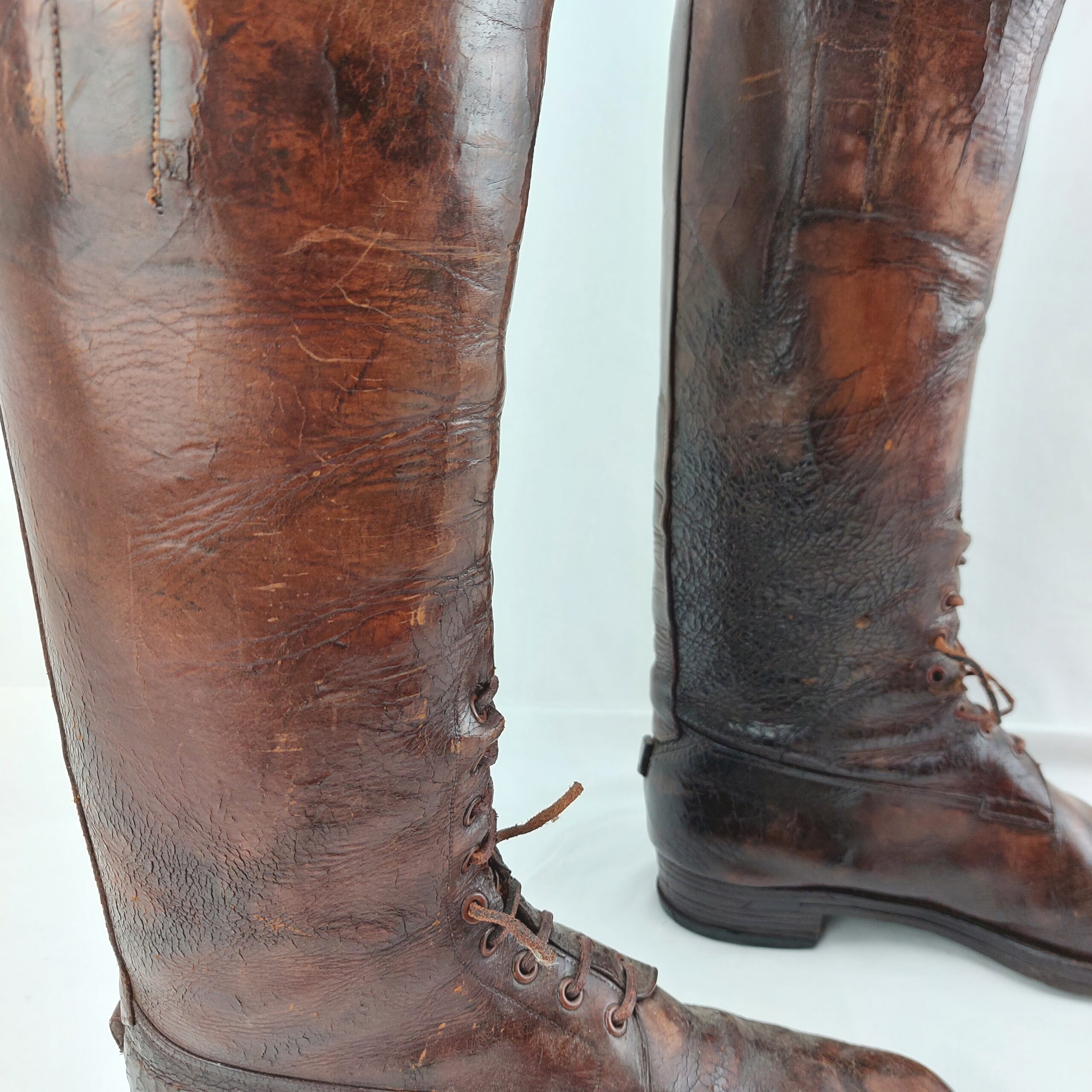 British, WW1, Officers Boots with Original Wooden Lasts/Trees - Image 7