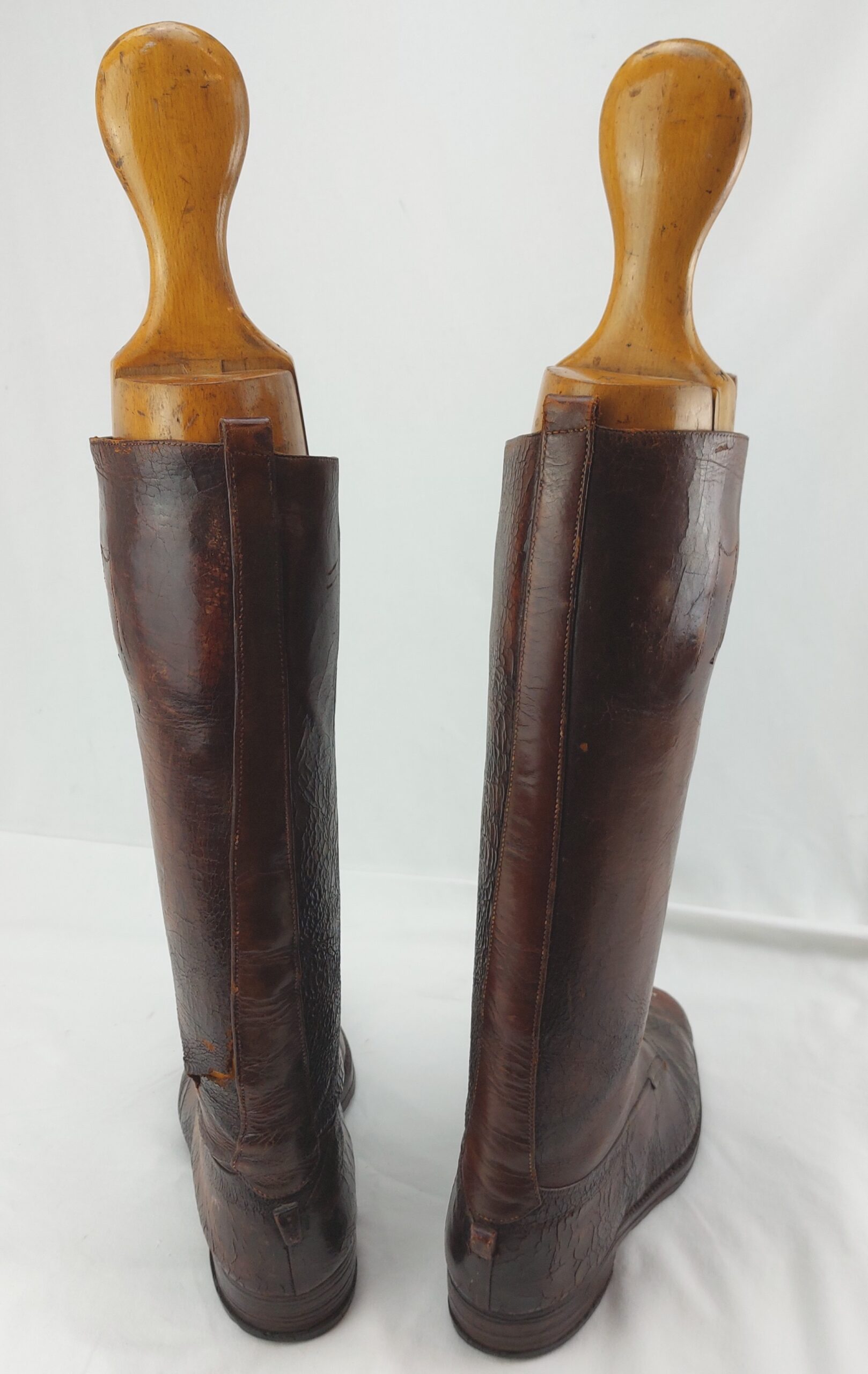 British, WW1, Officers Boots with Original Wooden Lasts/Trees - Image 9