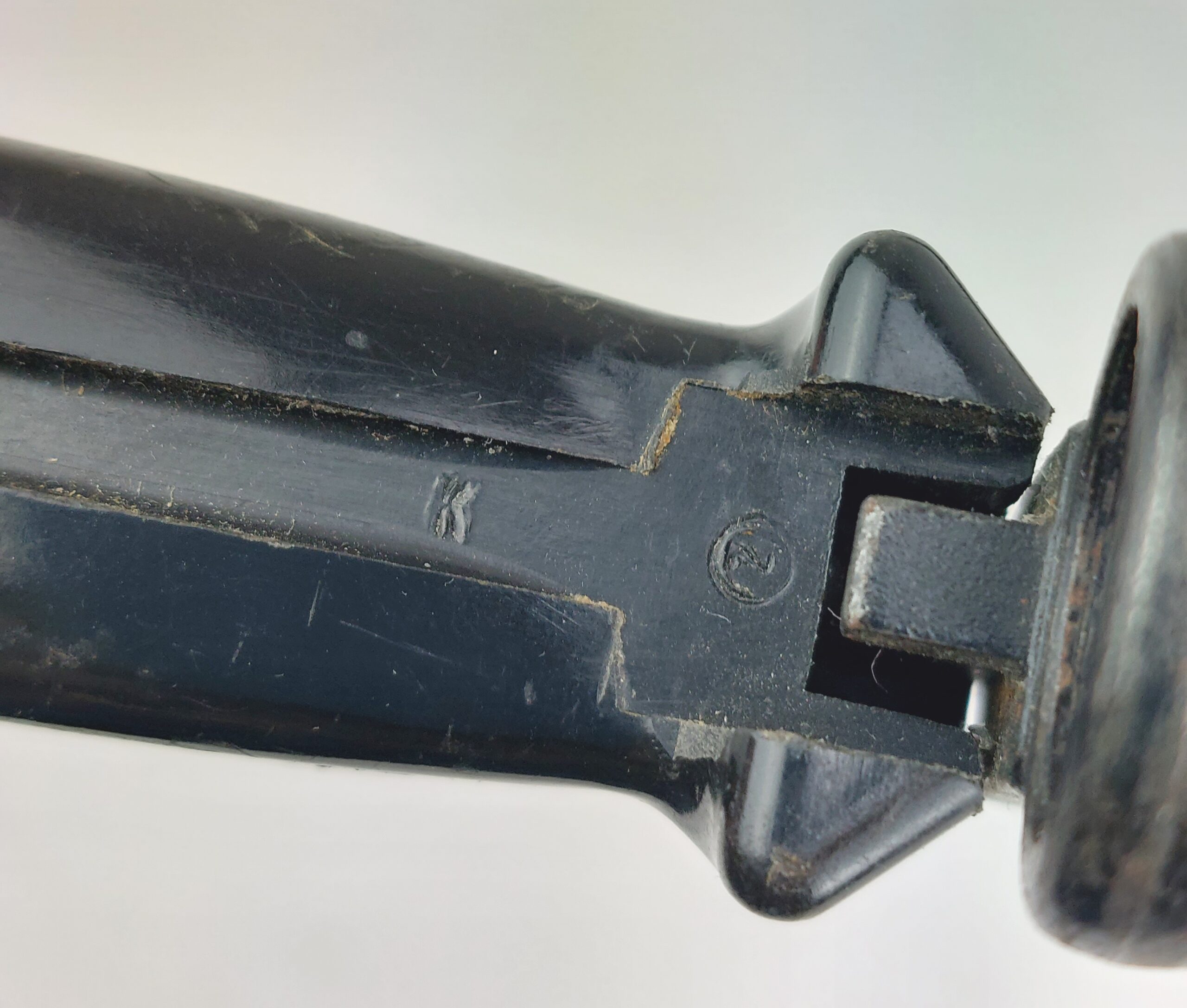 East German AKM Type II Bayonet G36 Conversion and Scabbard. 1996. - Image 9