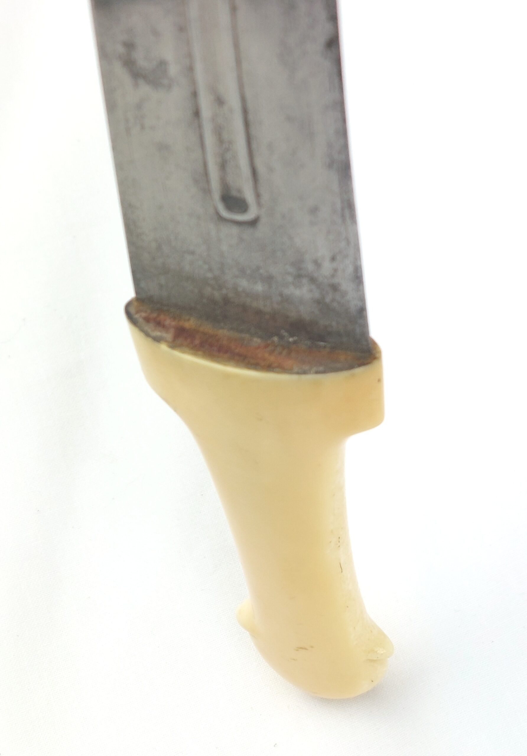 Elegant, Bone Handled Russian Officers Dagger / Babut with Silver and Green Velvet Scabbard - Image 11